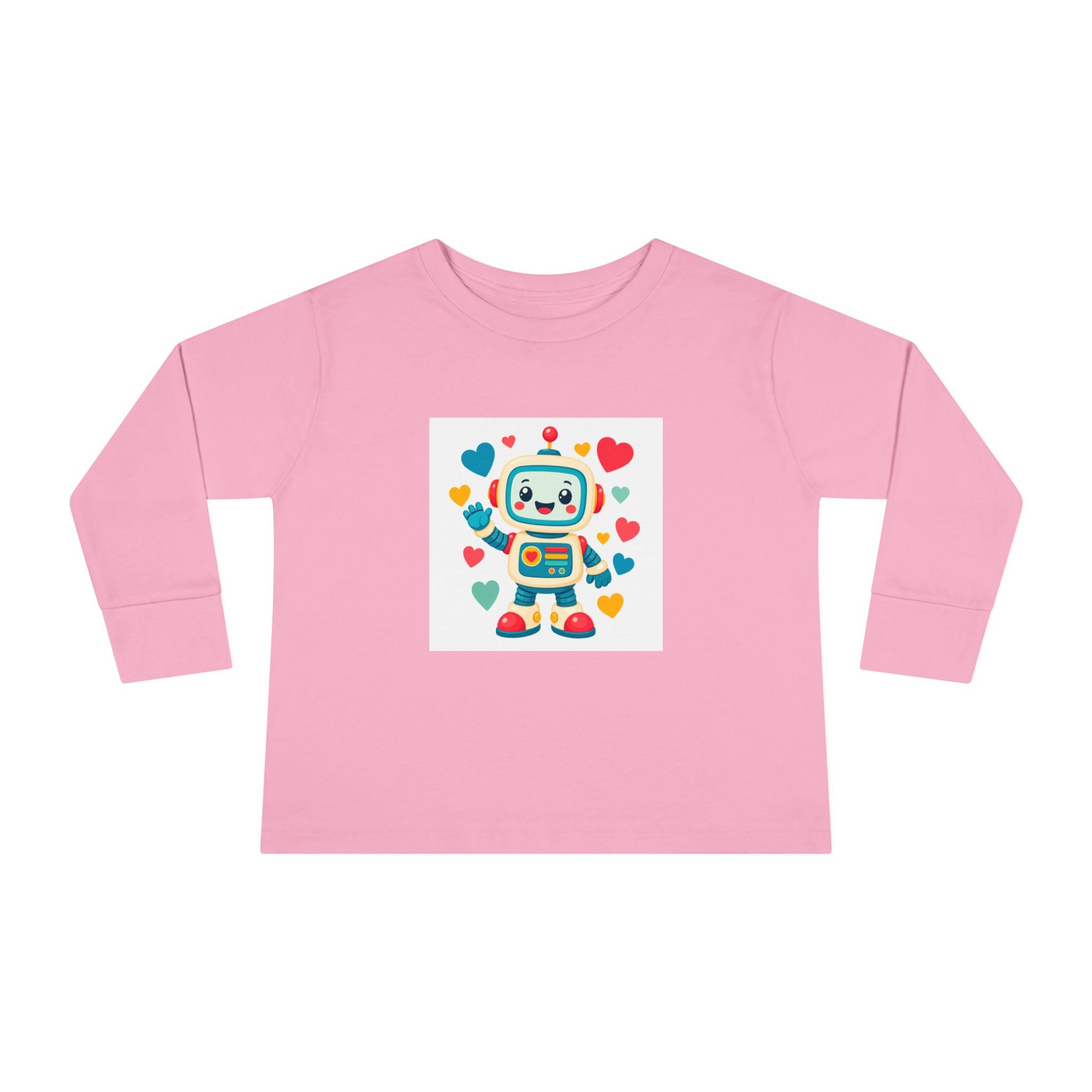 Beep Boop Robot kids long-sleeve tee from the Nureli collection, view 7