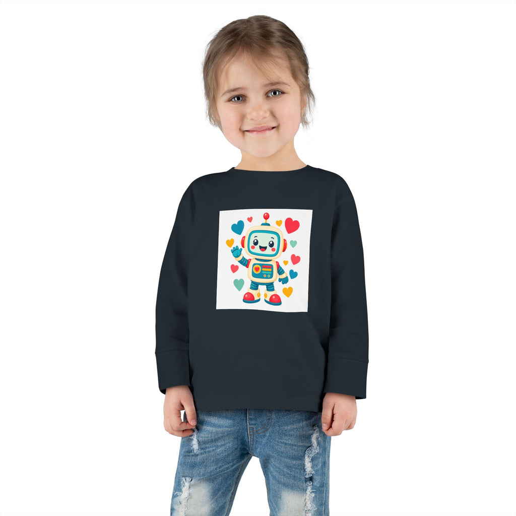 Beep Boop Robot Toddler Long-Sleeve Tee — Nureli Kids