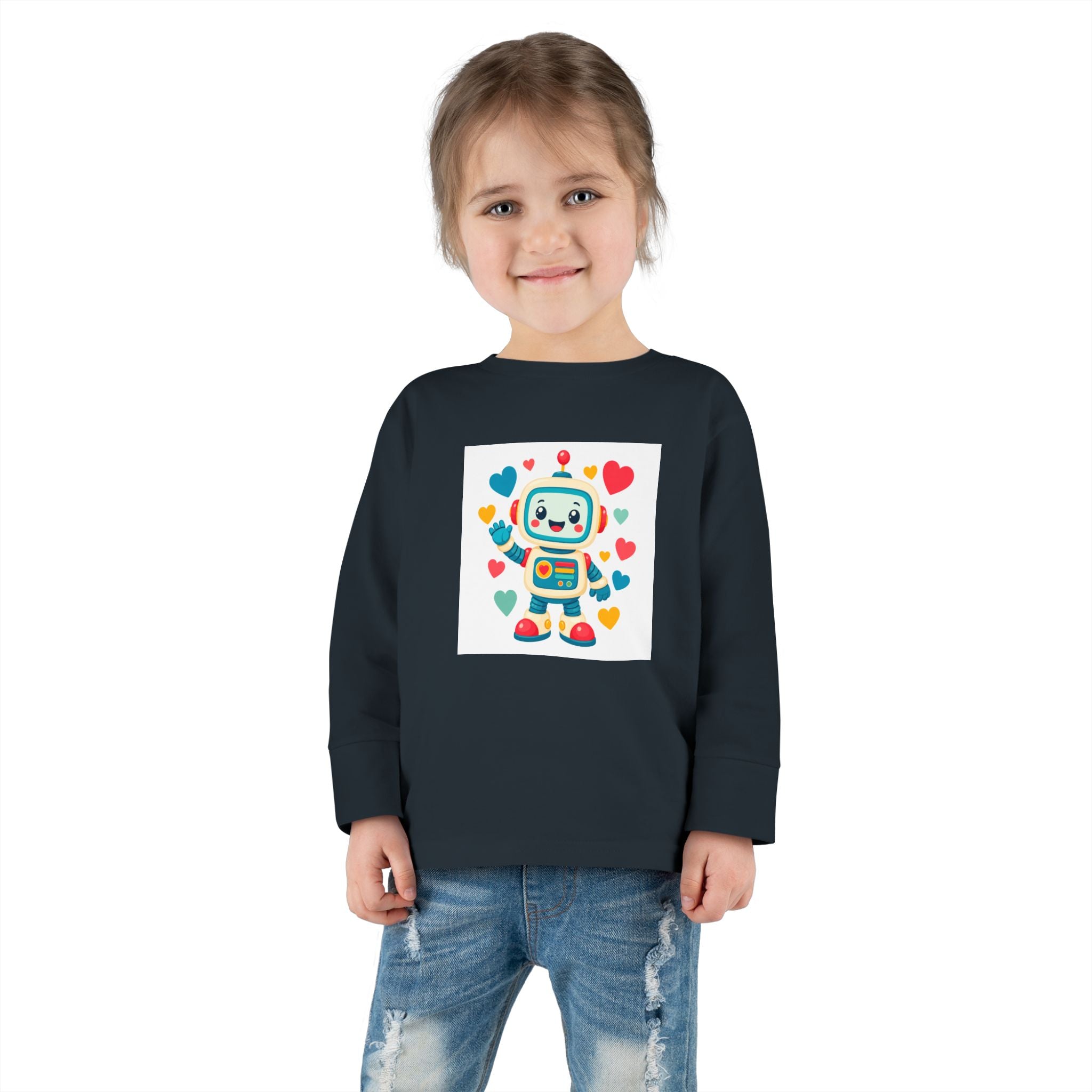 Beep Boop Robot Toddler Long-Sleeve Tee — Nureli Kids