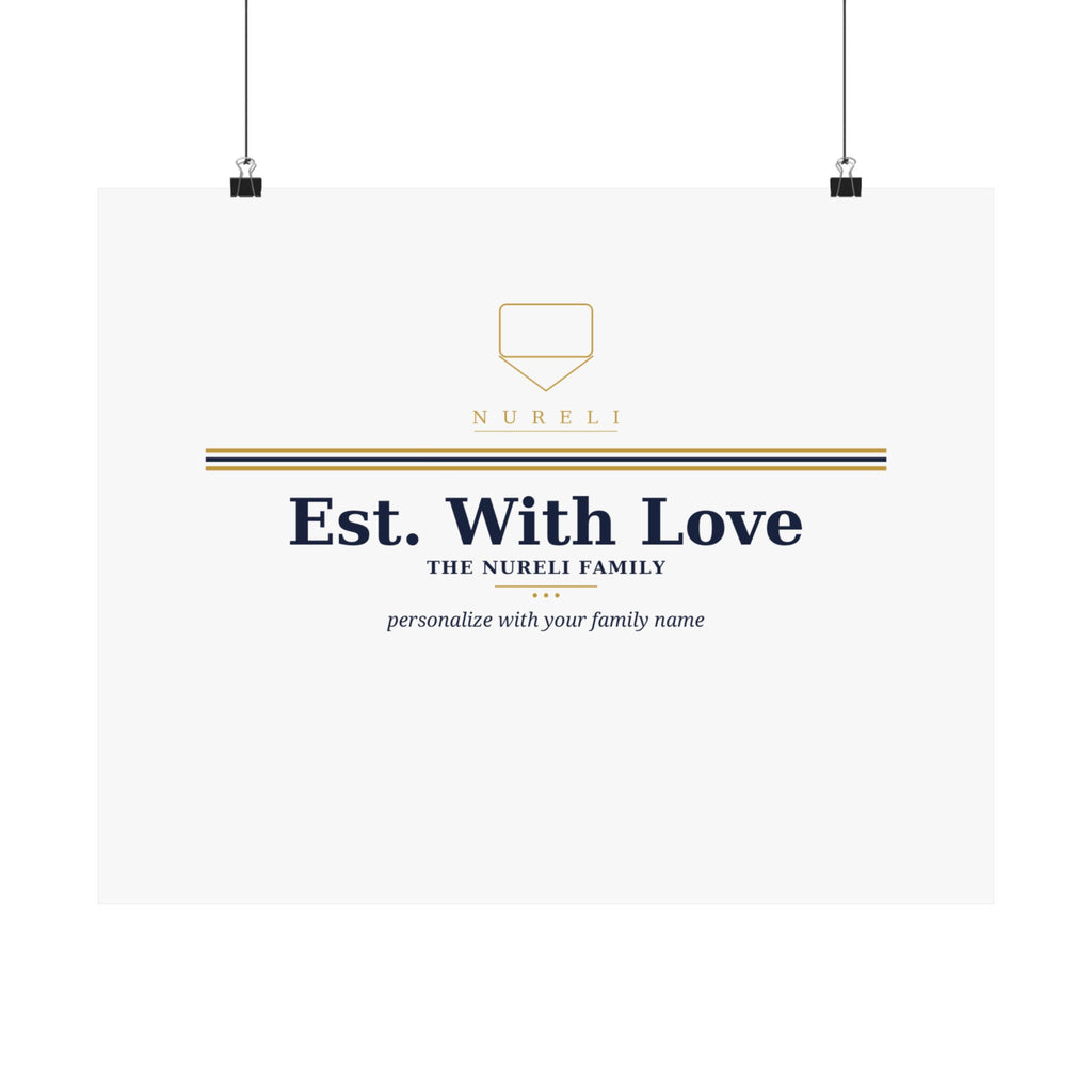 Est. With Love Family Crest wall art print from the Nureli collection, view 7