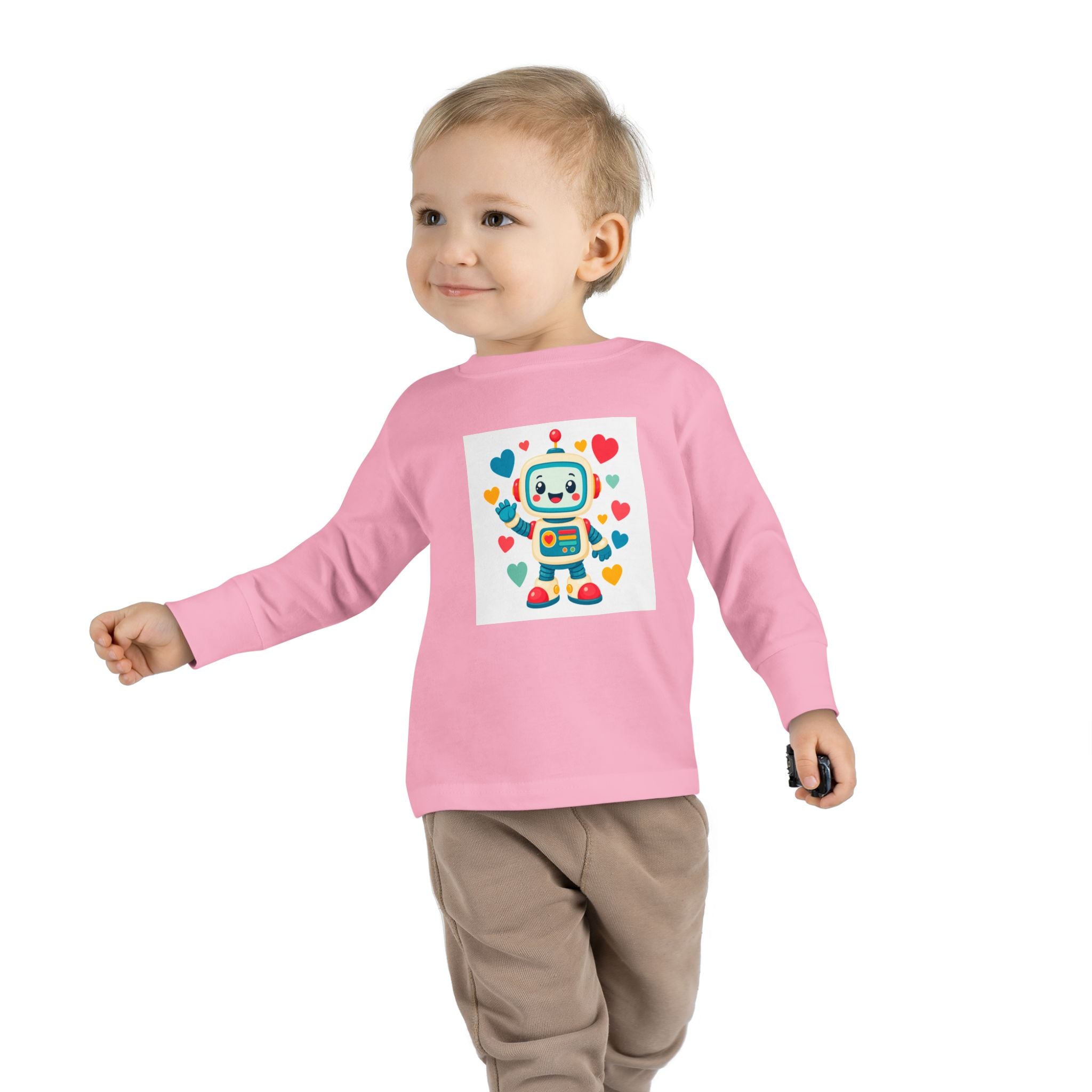 Beep Boop Robot Toddler Long-Sleeve Tee — Nureli Kids