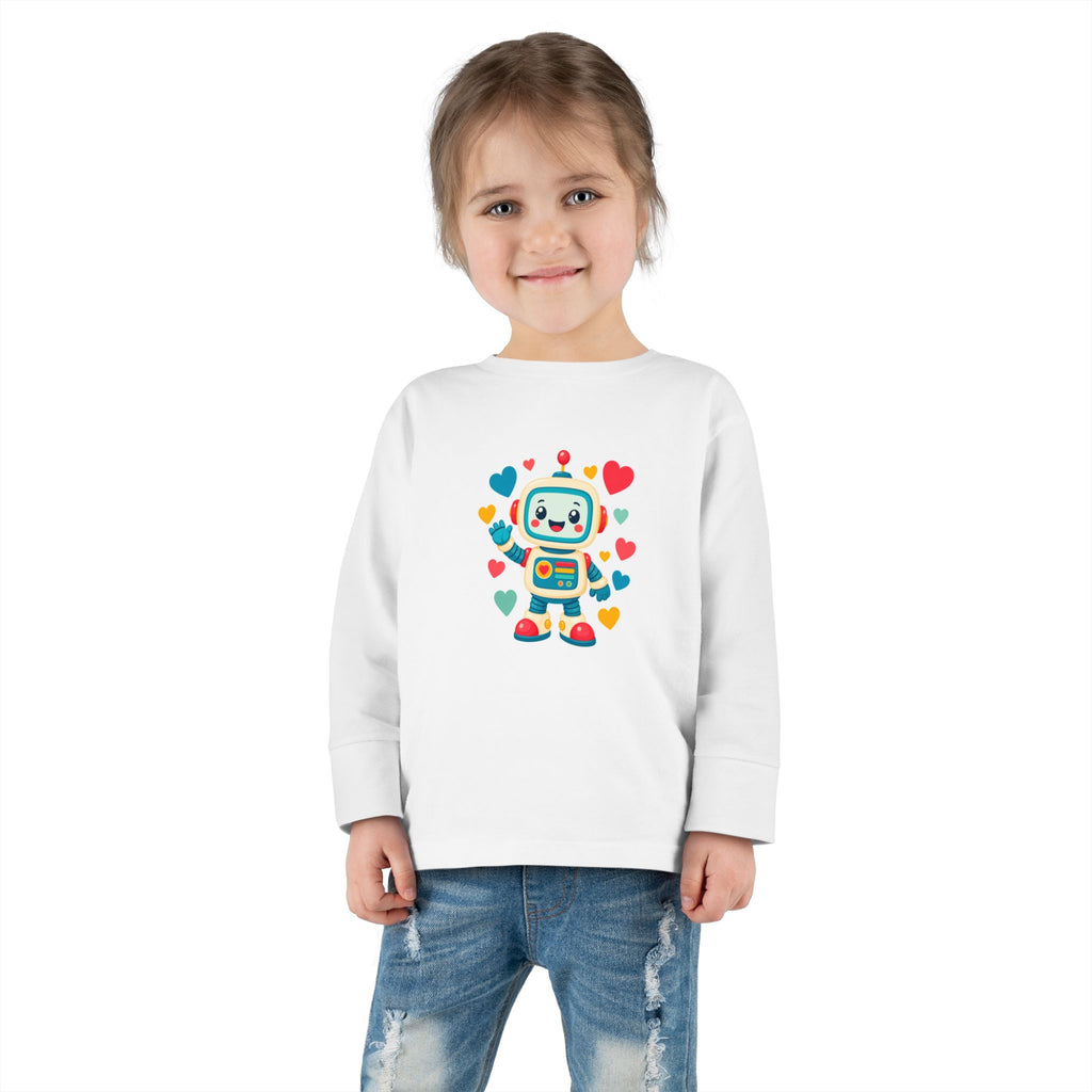 Beep Boop Robot Toddler Long-Sleeve Tee — Nureli Kids