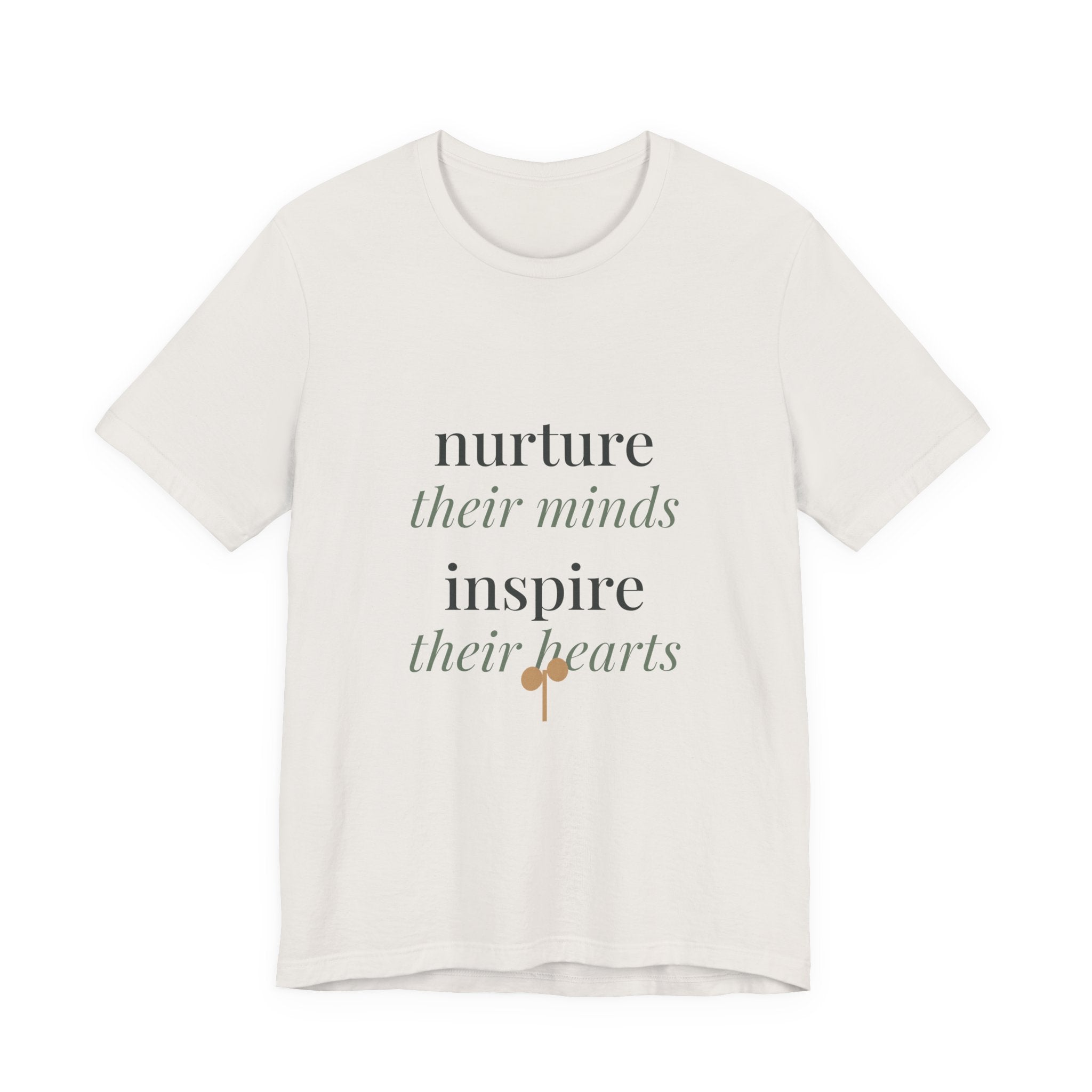 Nurture their minds, inspire their hearts soft cotton tee from the Nureli collection, view 5