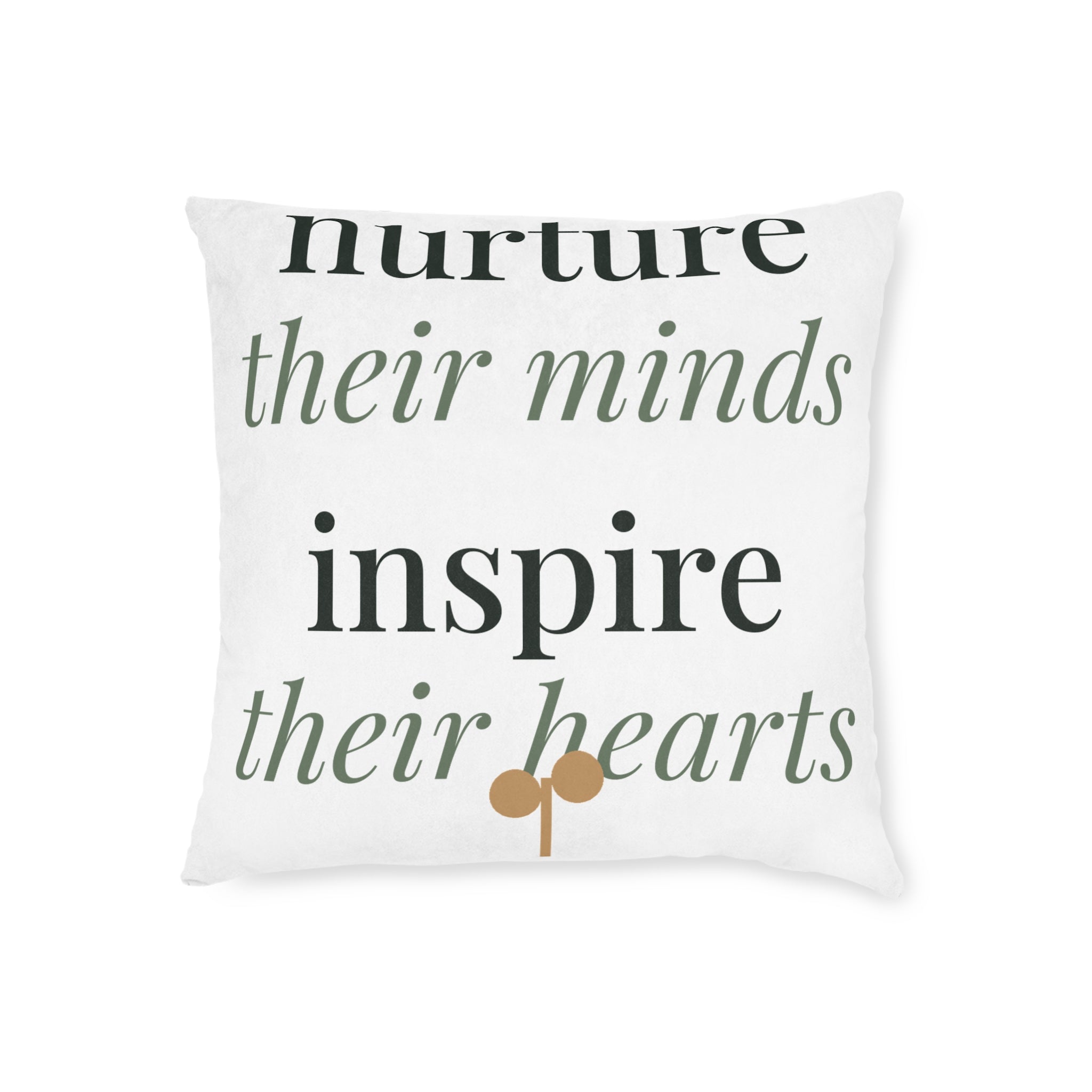 Nurture their minds, inspire their hearts Pillow home decor piece from the Nureli collection, view 3