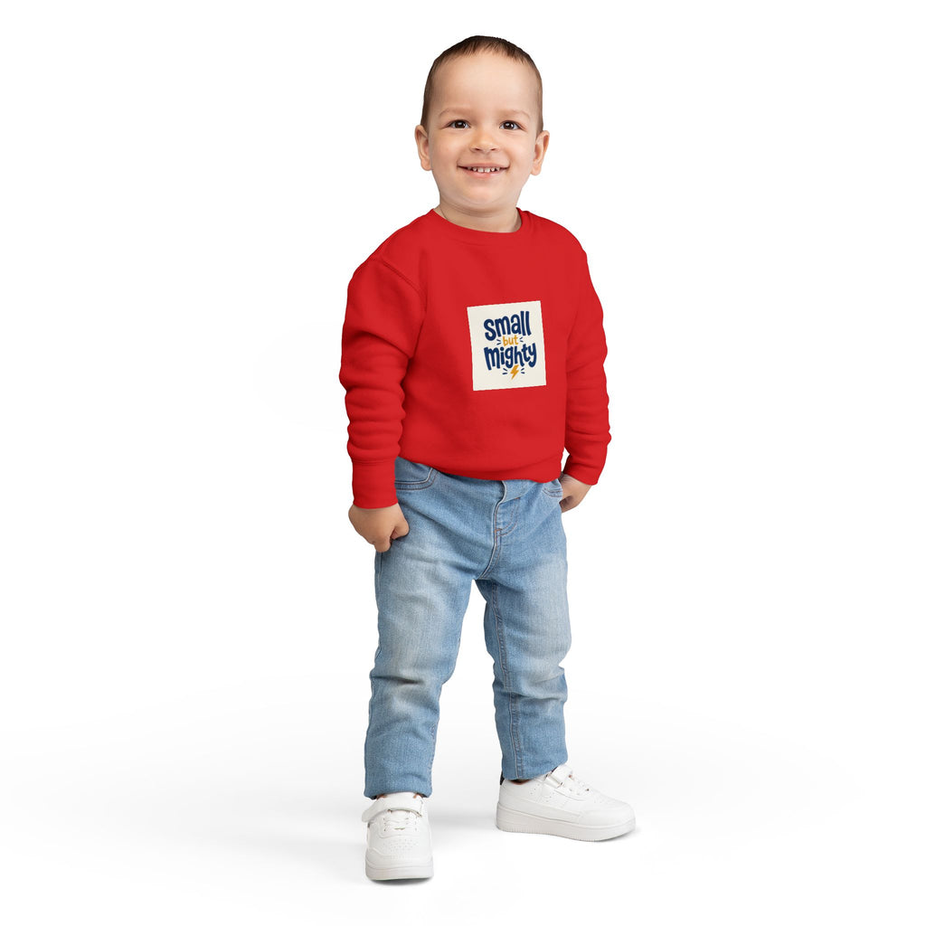 Small But Mighty Toddler Sweatshirt from the Nureli collection, view 32