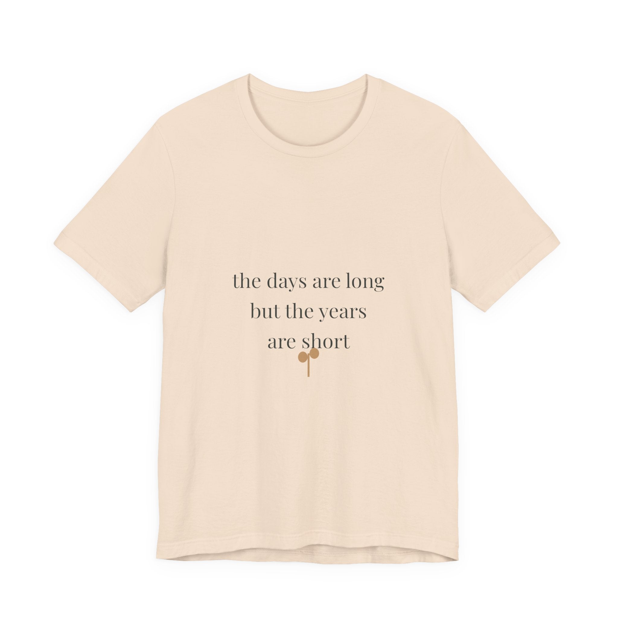 The days are long but the years are short soft cotton tee from the Nureli collection, view 4