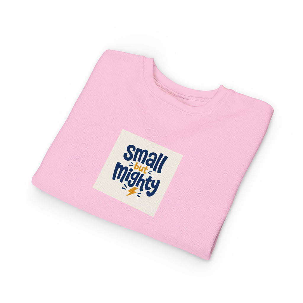 Small But Mighty Toddler Sweatshirt from the Nureli collection, view 28