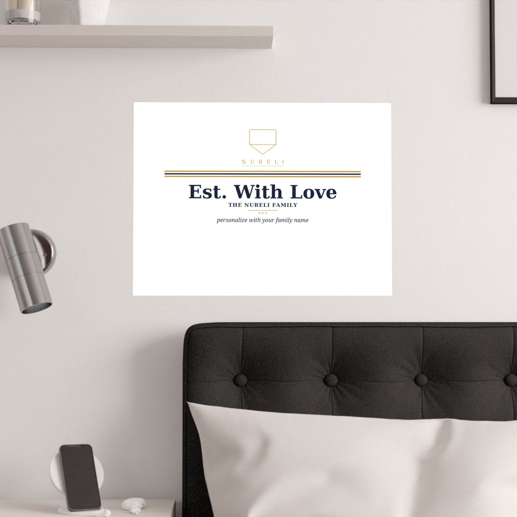 Est. With Love Family Crest wall art print from the Nureli collection, view 11