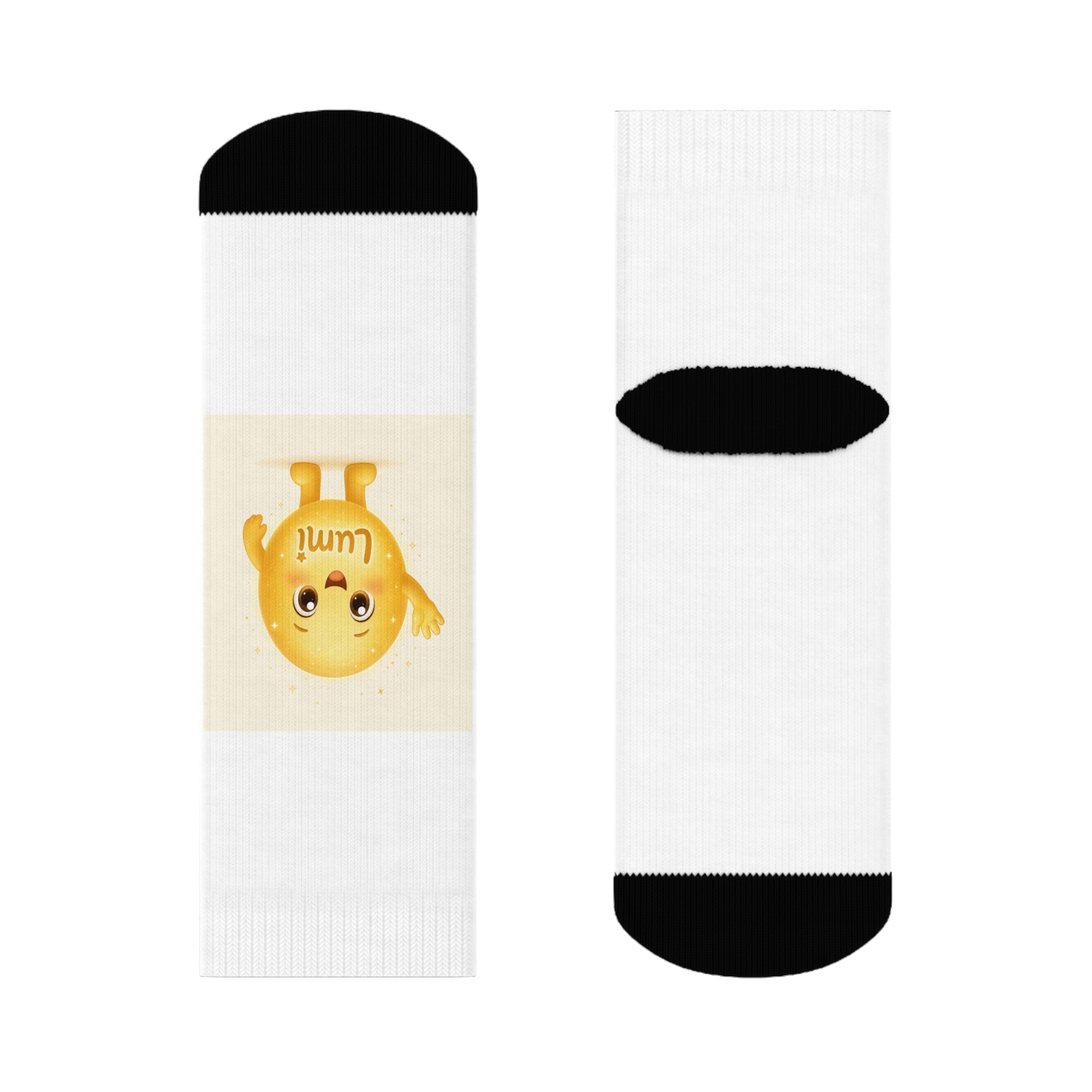 Lumi Waving kids crew socks from the Nureli collection, view 2