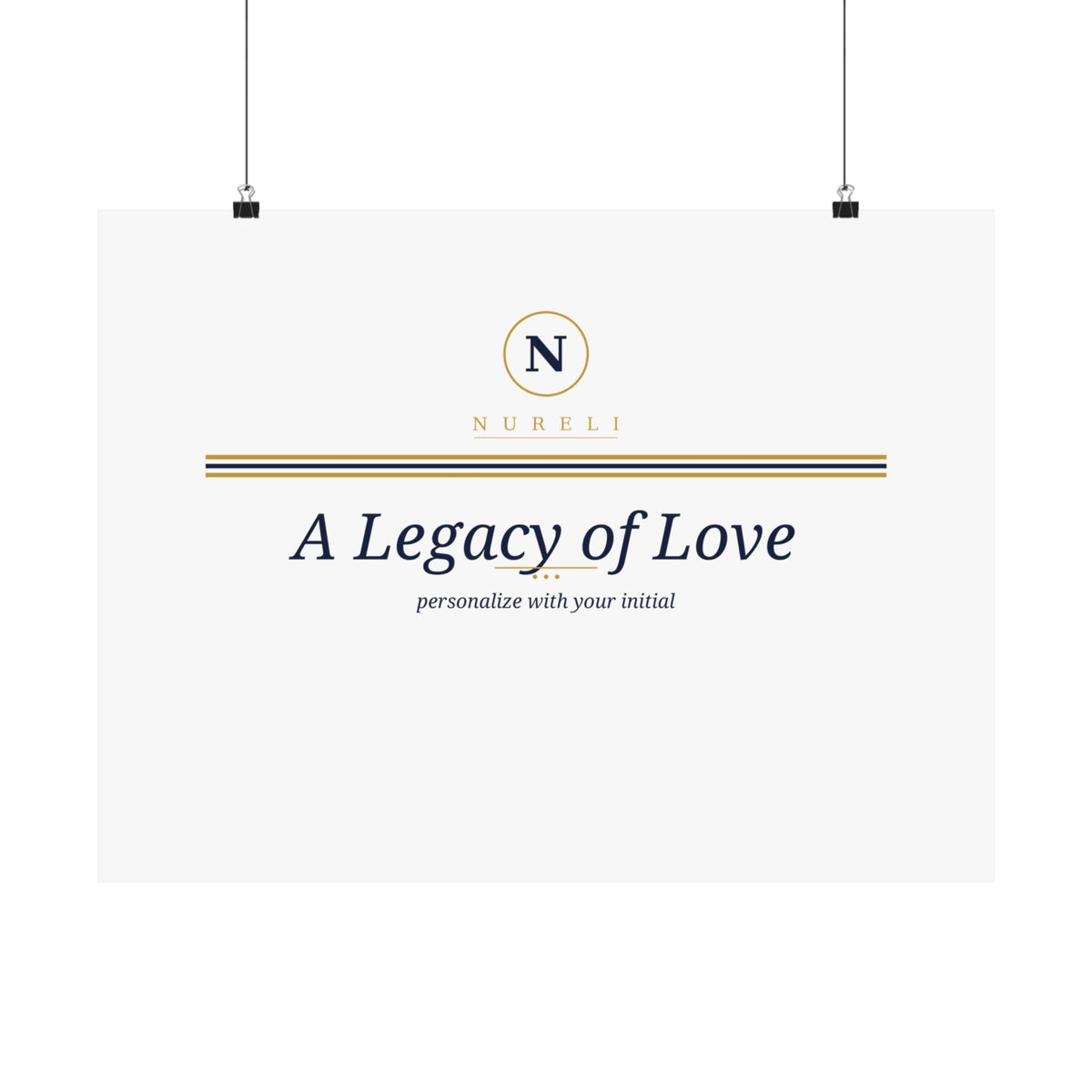 Monogram Legacy Ring wall art print from the Nureli collection, view 10