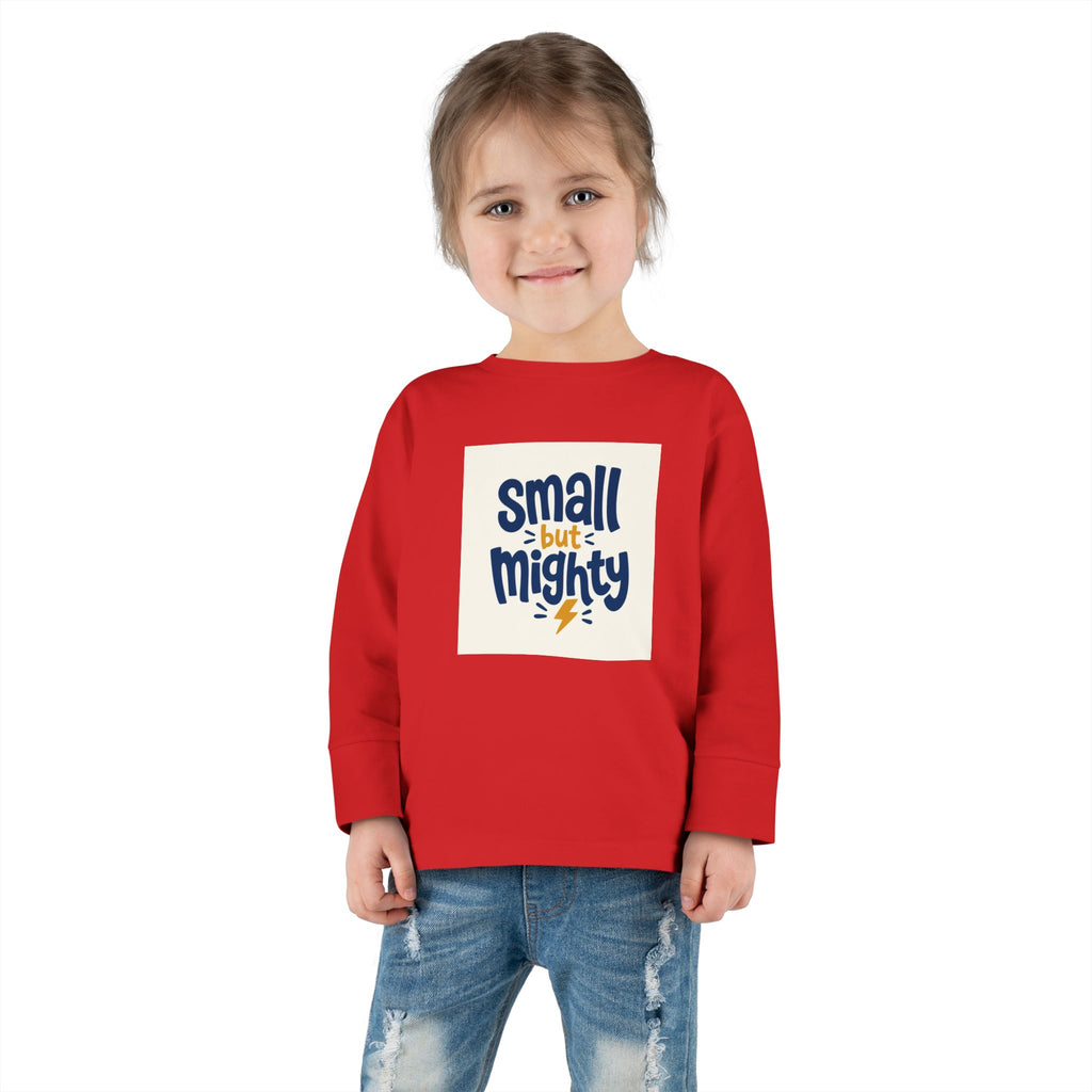 Small But Mighty Toddler Long-Sleeve Tee from the Nureli collection, view 32