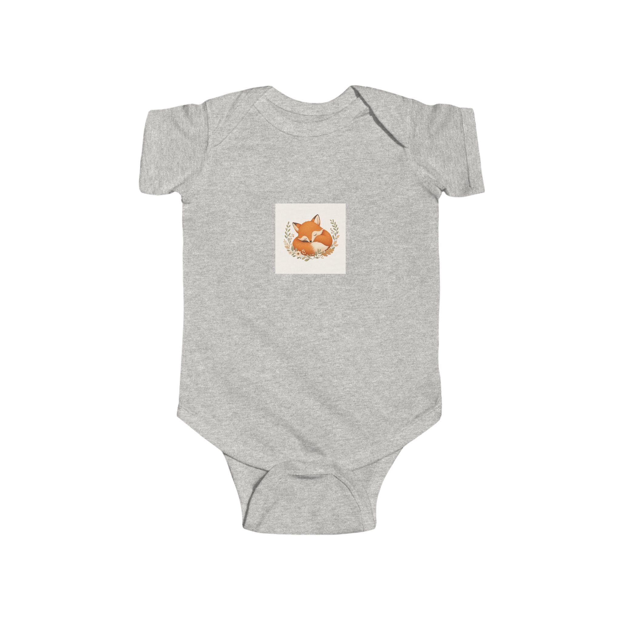 Clever Fox soft baby bodysuit from the Nureli collection, view 2