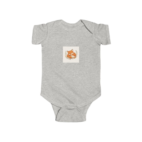Clever Fox soft baby bodysuit from the Nureli collection, view 2