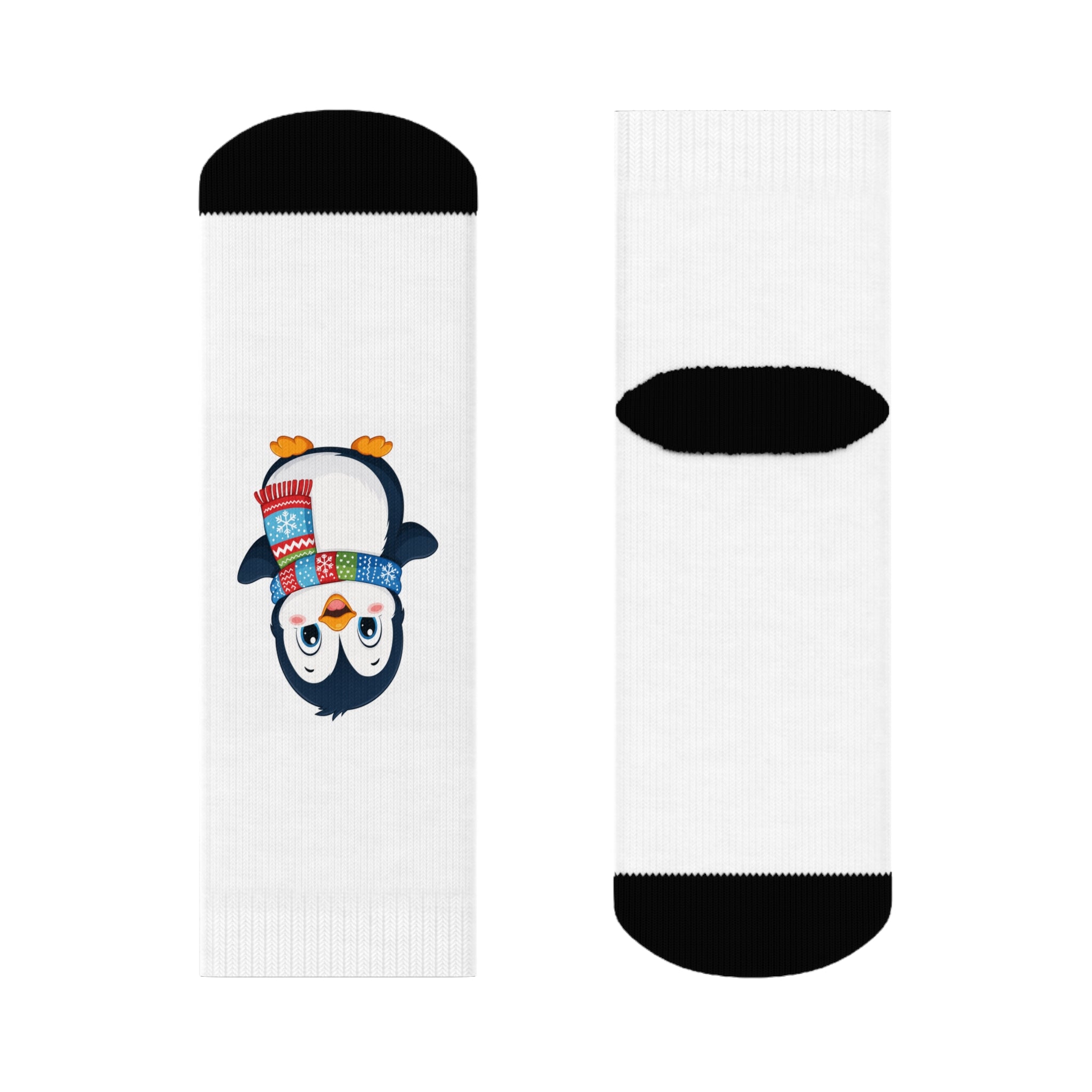 Waddle Penguin kids crew socks from the Nureli collection, view 2