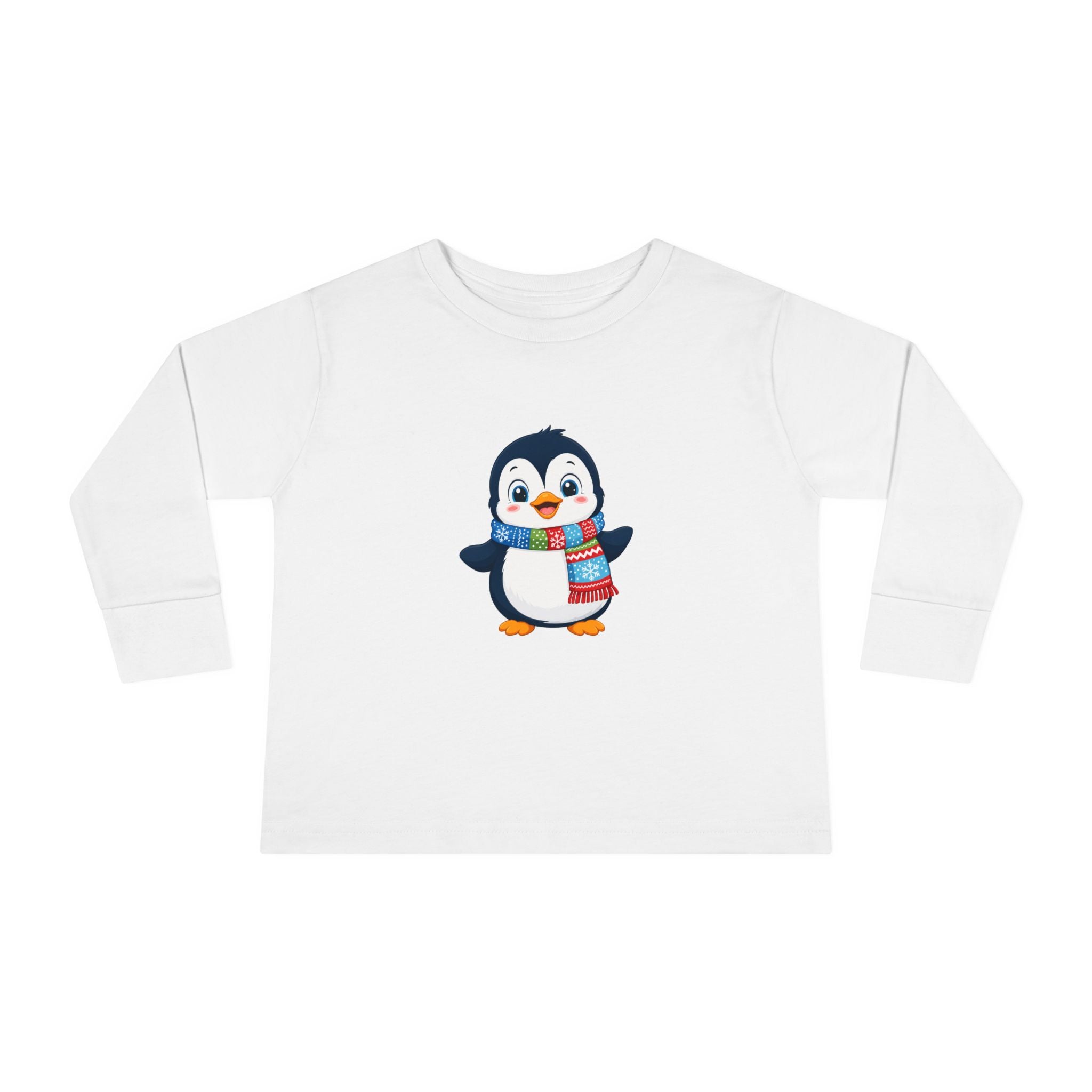 Waddle Penguin toddler long-sleeve t-shirt for kids by Nureli Kids