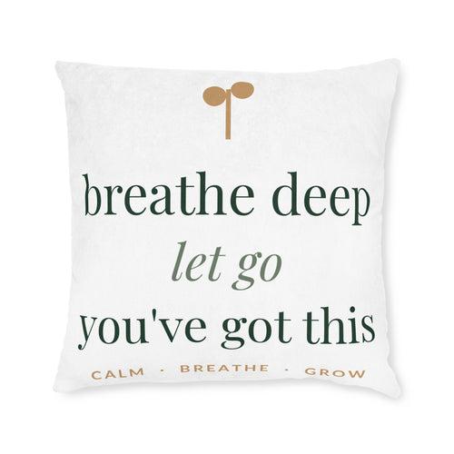 Breathe Deep, Let Go Pillow home decor piece from the Nureli collection, view 2