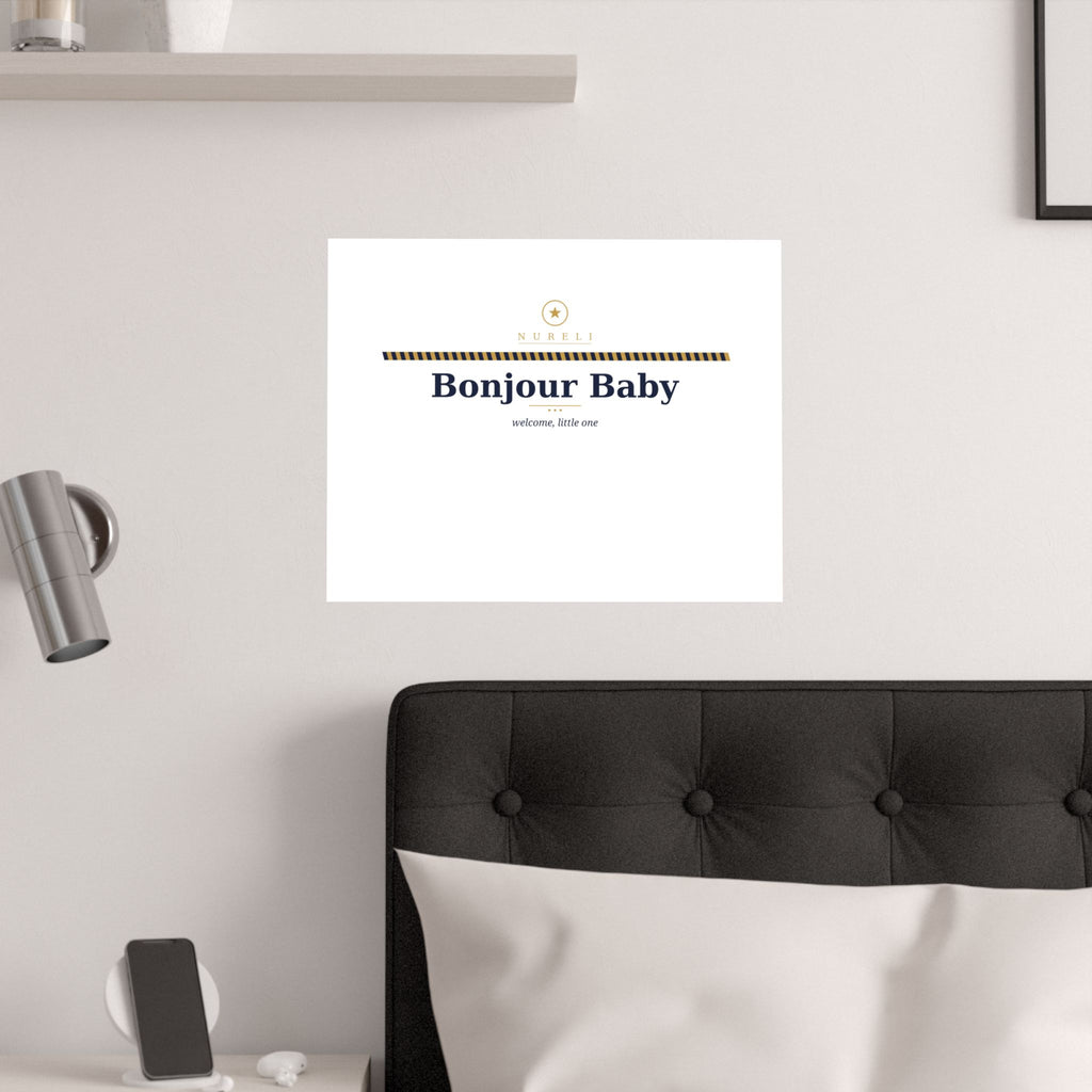 Bonjour Baby wall art print from the Nureli collection, view 8
