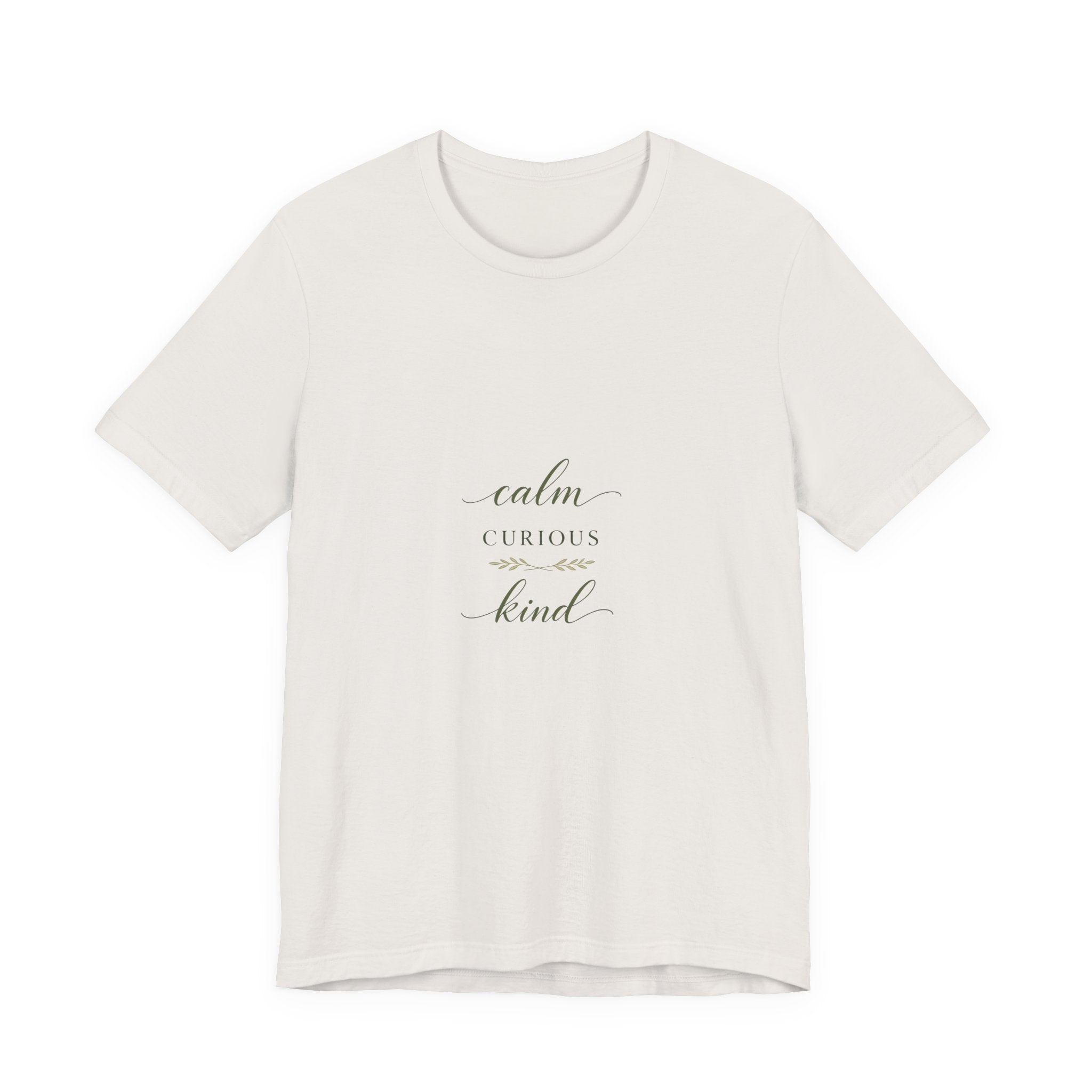 Calm, Curious, Kind soft cotton tee from the Nureli collection, view 6