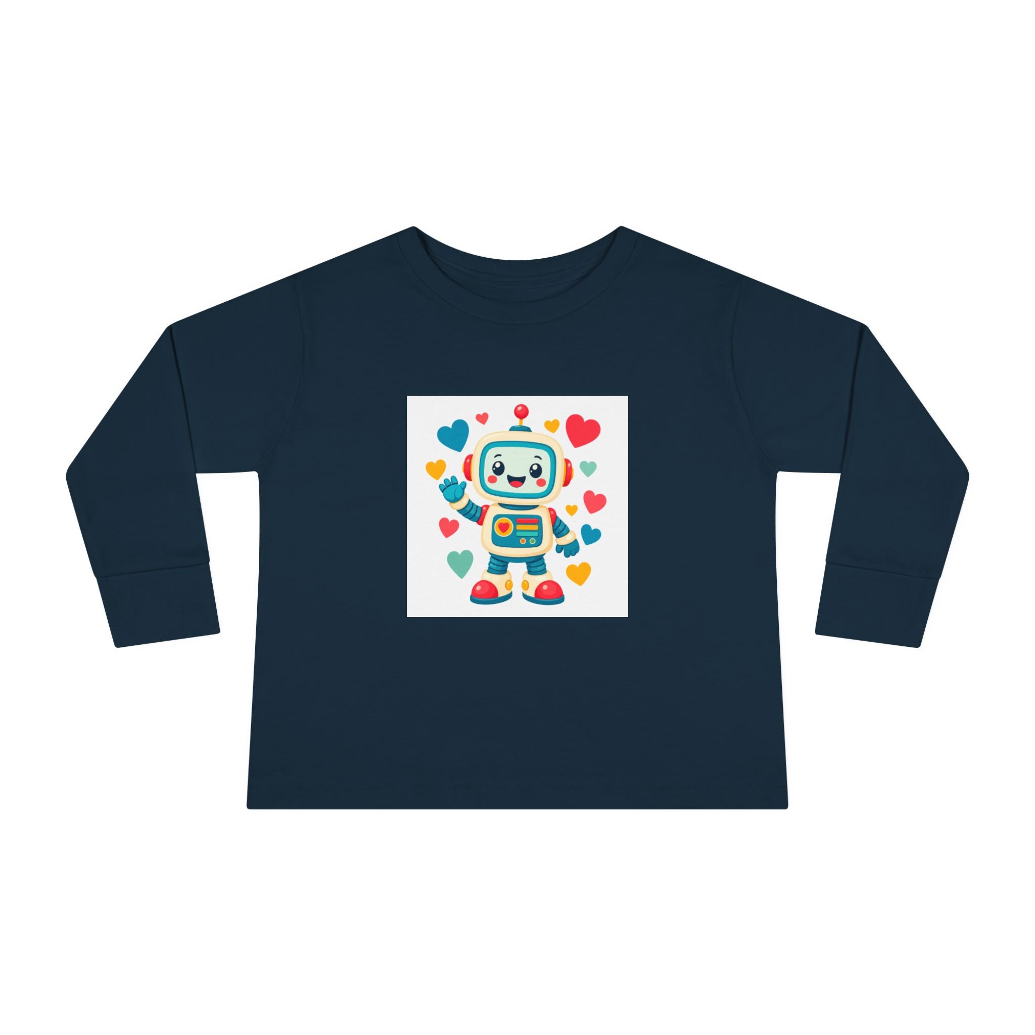 Beep Boop Robot kids long-sleeve tee from the Nureli collection, view 6