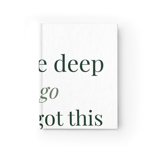 Breathe Deep, Let Go hardcover lined journal from the Nureli collection