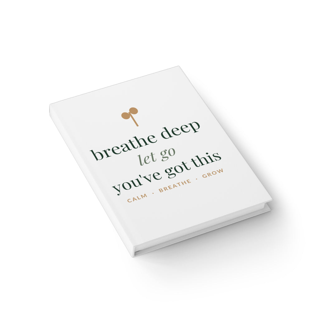 Breathe Deep, Let Go, You've Got This journal, back cover and spine detail