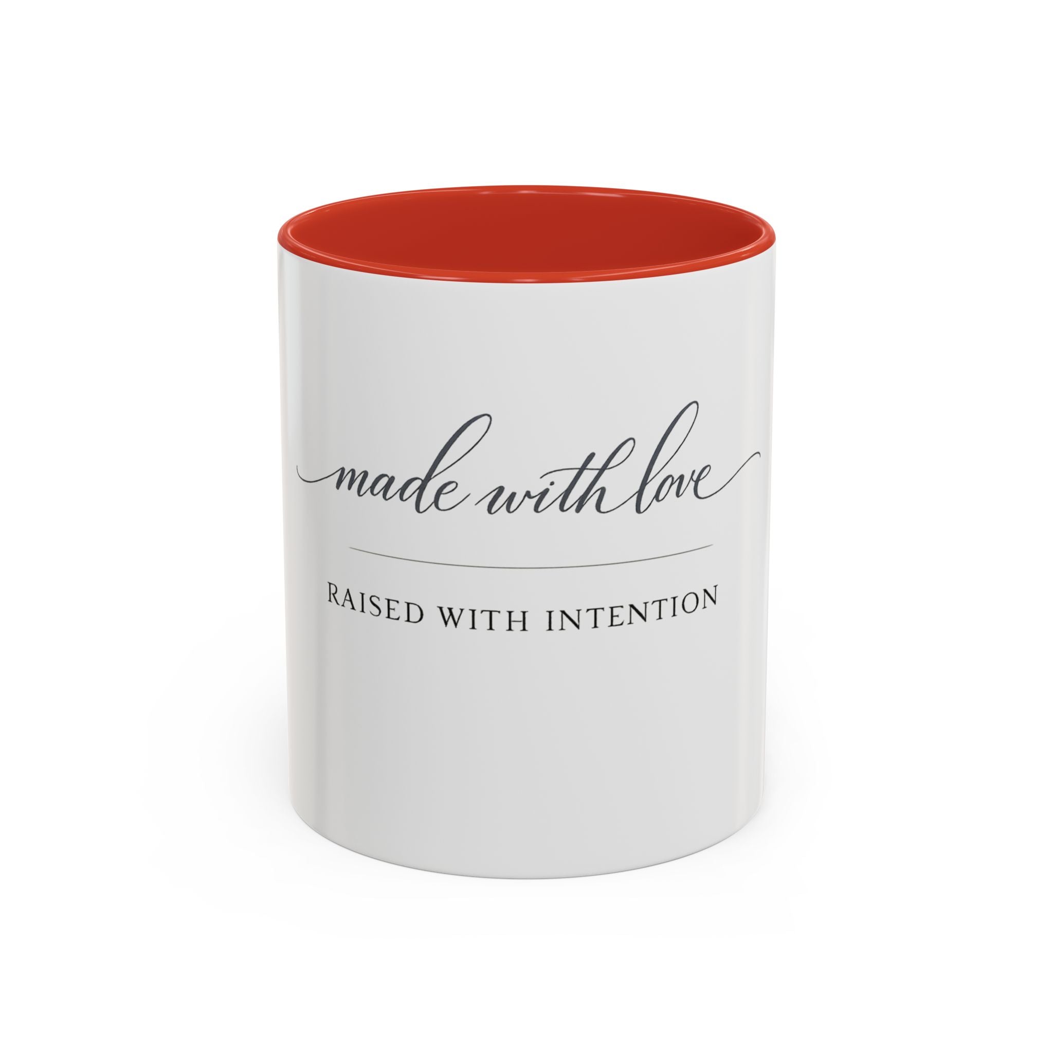 Made With Love, Raised With Intention ceramic coffee mug from the Nureli collection, view 4