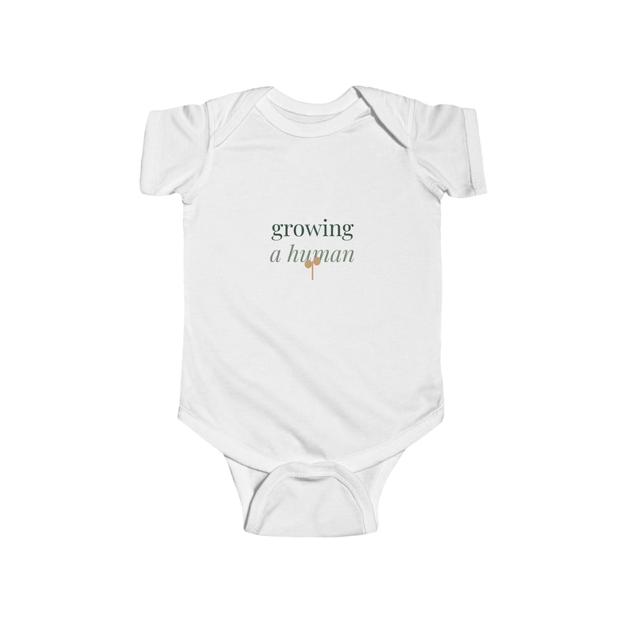 Growing a Human Bodysuit soft baby bodysuit from the Nureli collection