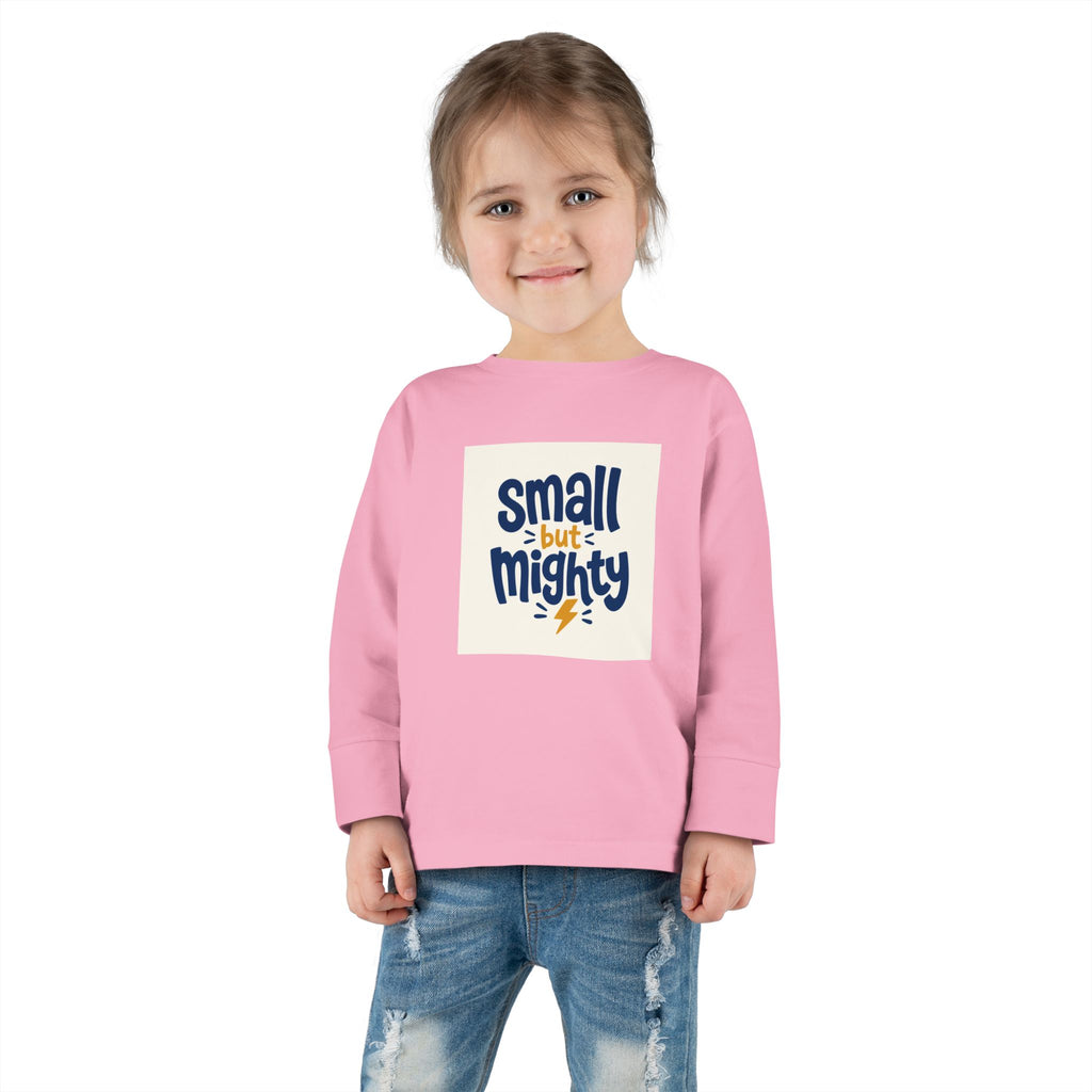 Small But Mighty Toddler Long-Sleeve Tee from the Nureli collection, view 29