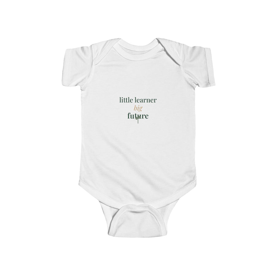 Little Learner, Big Future Bodysuit soft baby bodysuit from the Nureli collection