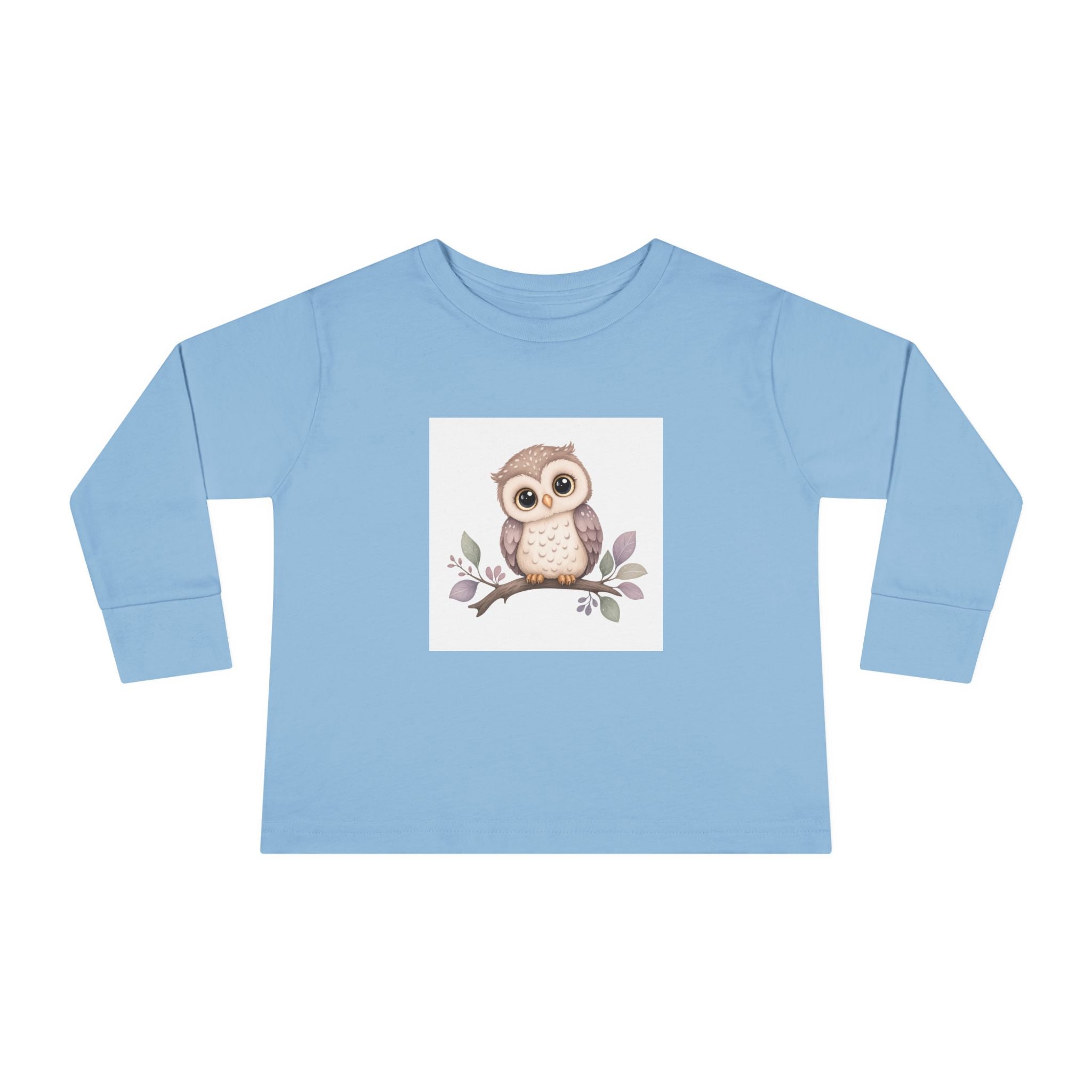 Wise Little Owl kids long-sleeve tee from the Nureli collection, view 3