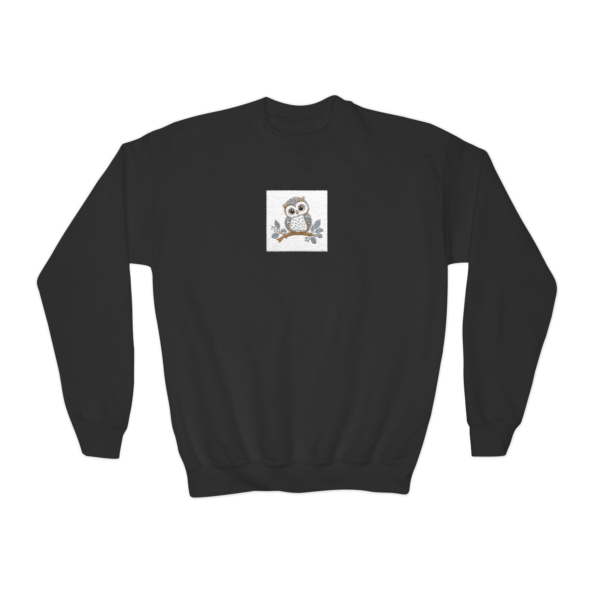 Wise Little Owl kids crew sweatshirt from the Nureli collection, view 2