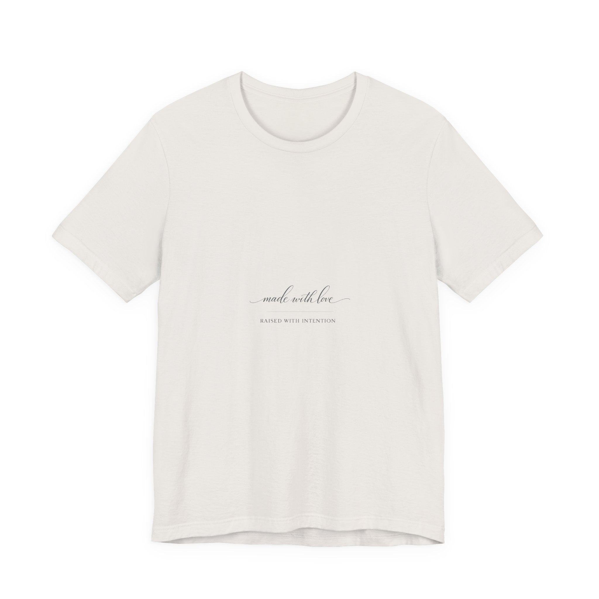 Made With Love, Raised With Intention soft cotton tee from the Nureli collection, view 5