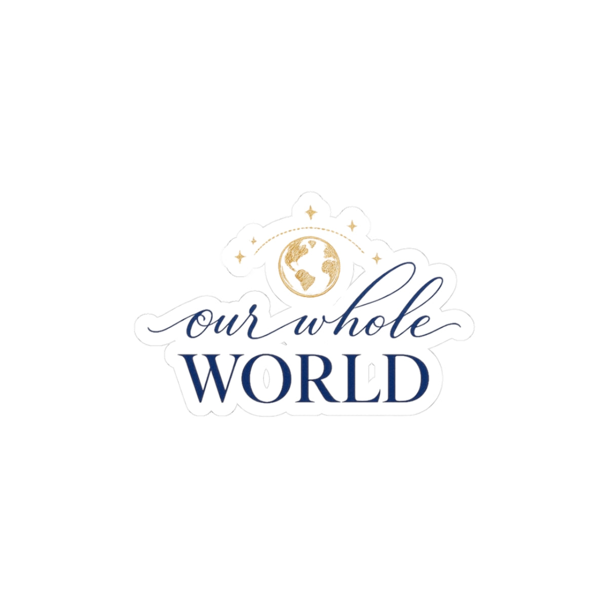 Our Whole World kiss-cut vinyl sticker from the Nureli collection, view 2