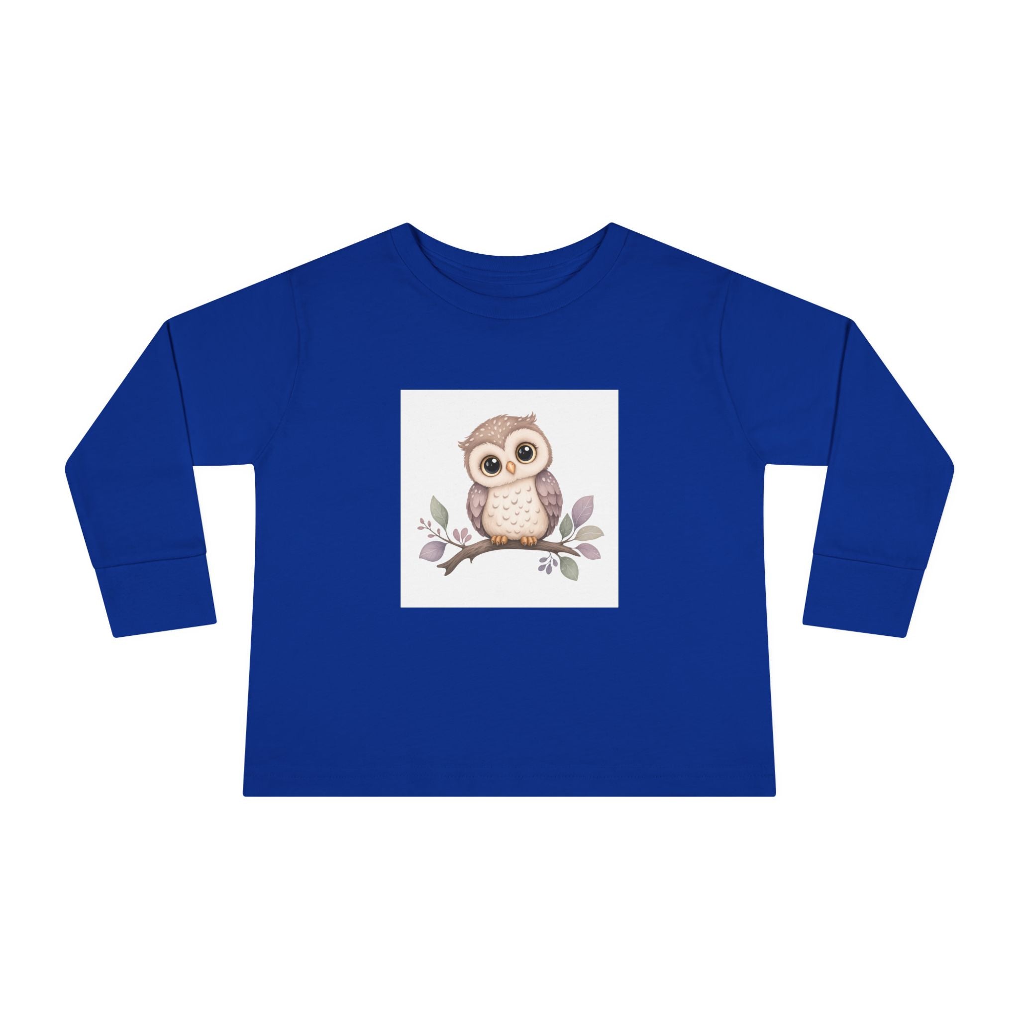 Wise Little Owl kids long-sleeve tee from the Nureli collection, view 4
