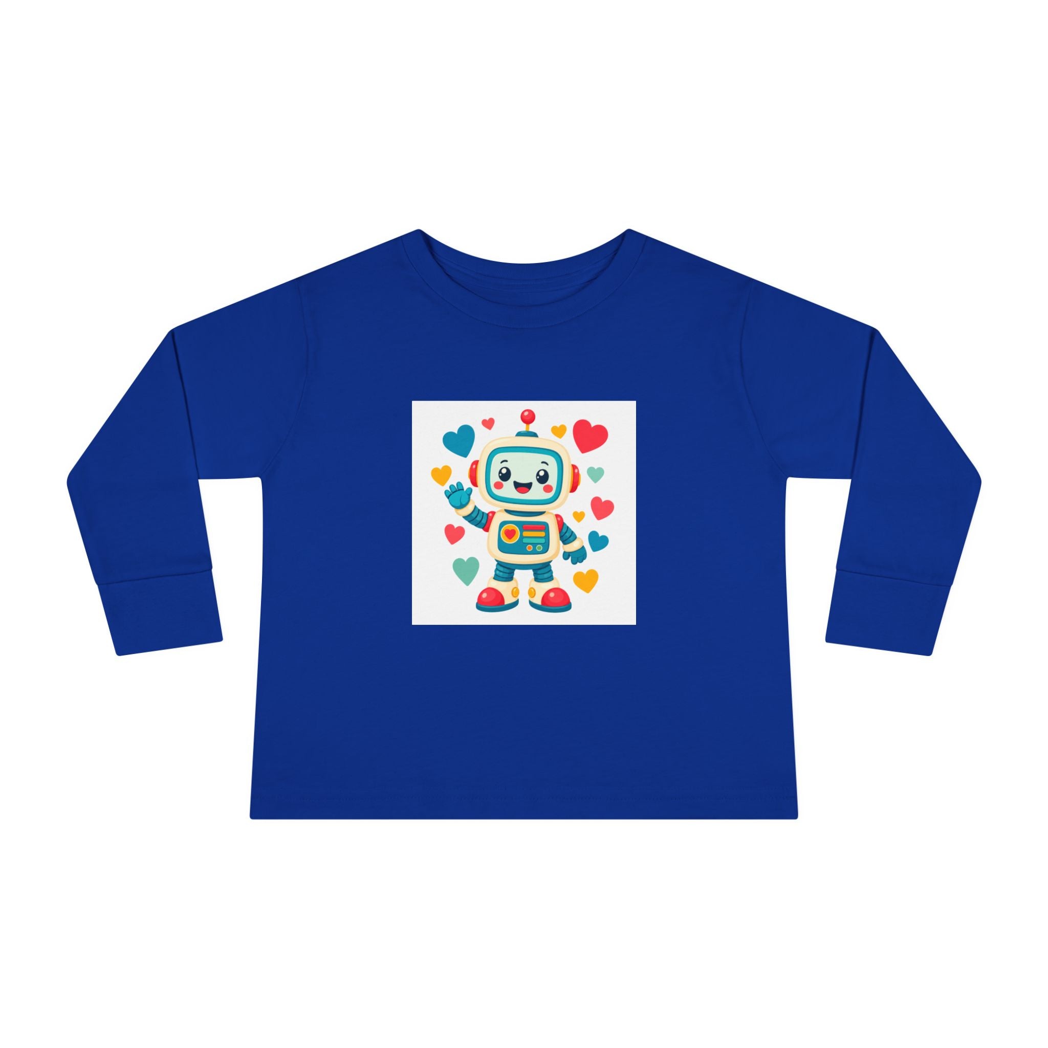 Beep Boop Robot kids long-sleeve tee from the Nureli collection, view 4
