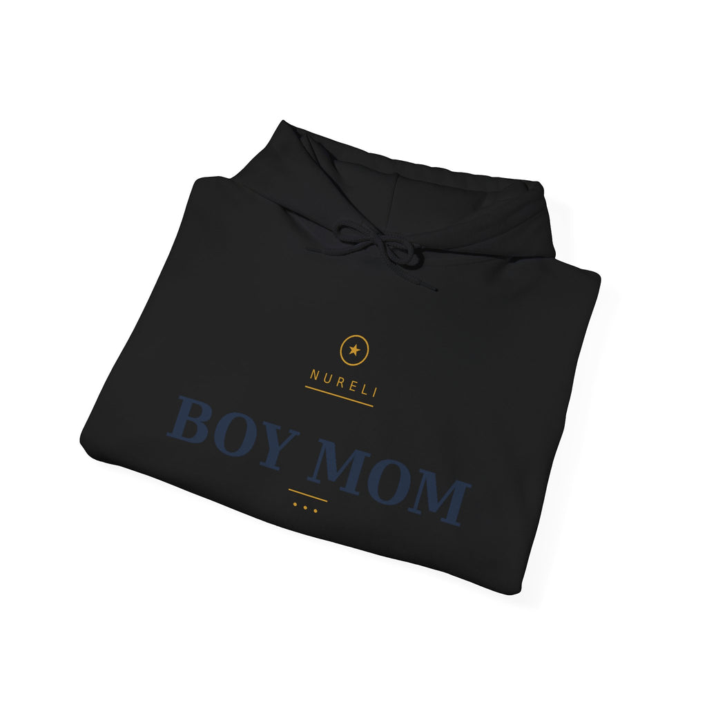 Boy Mom Hoodie — Minimal 'Boy Mom' Pullover for Proud Moms
