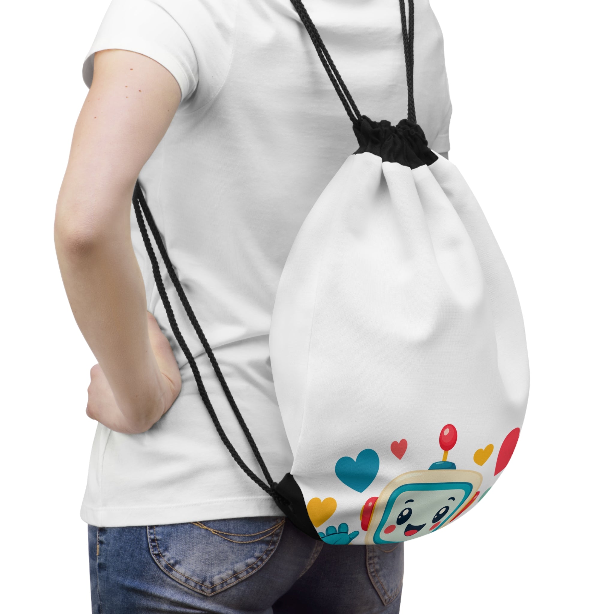 Beep Boop Robot Kids Drawstring Bag — Nureli Kids