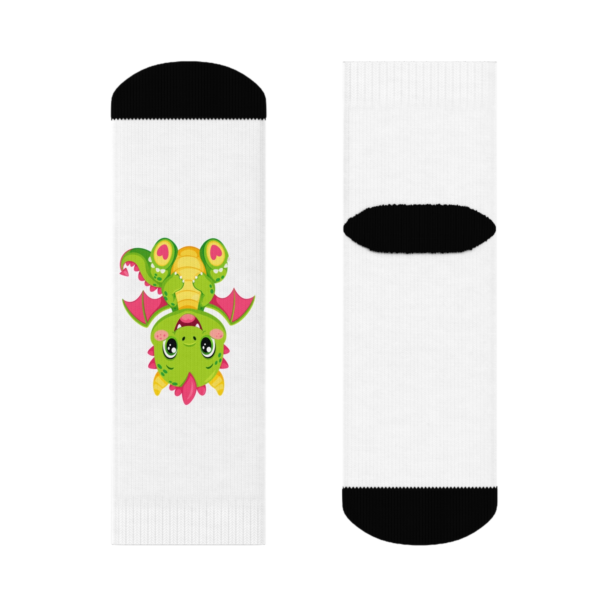Tiny Dragon kids crew socks from the Nureli collection, view 2