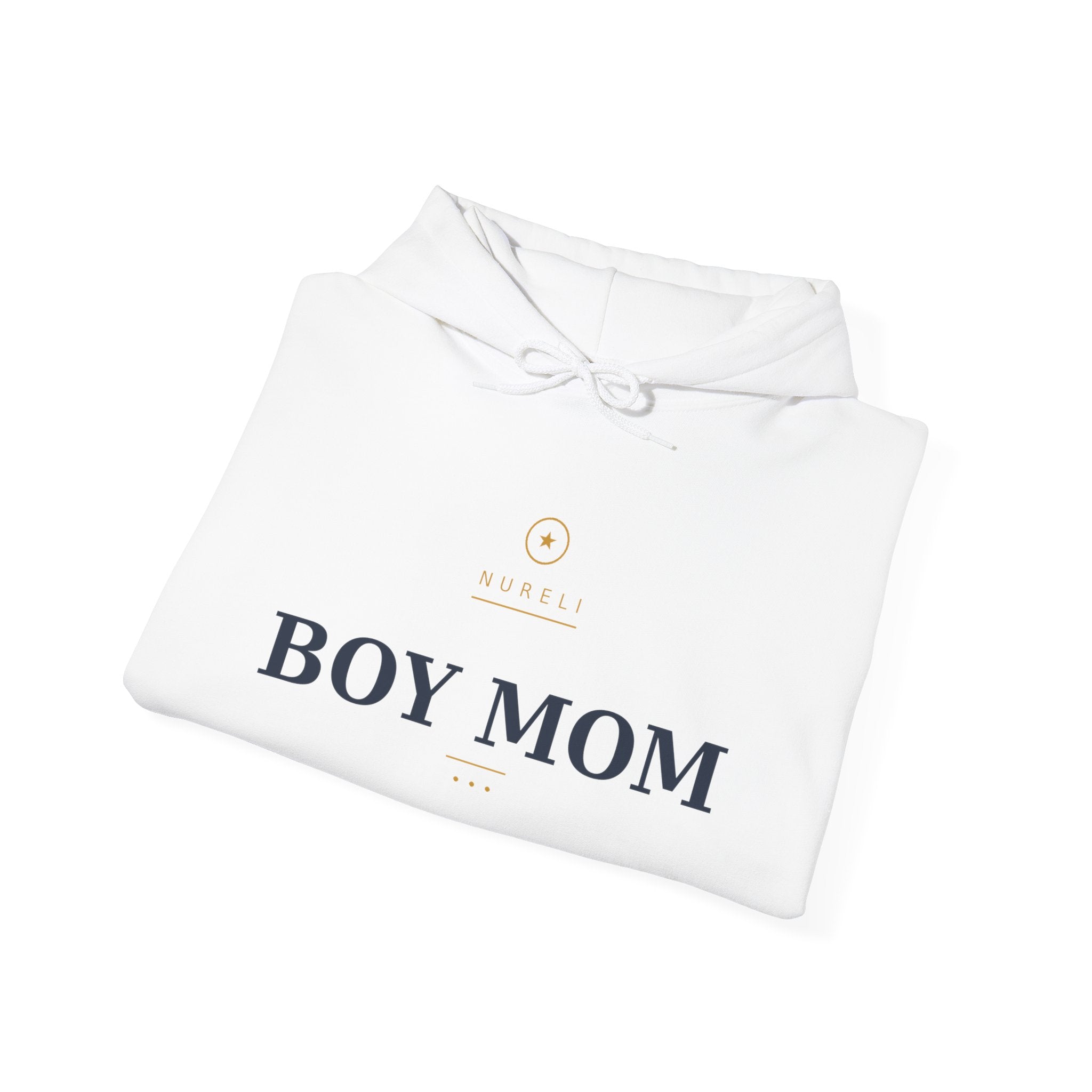 Boy Mom Hoodie — Minimal 'Boy Mom' Pullover for Proud Moms