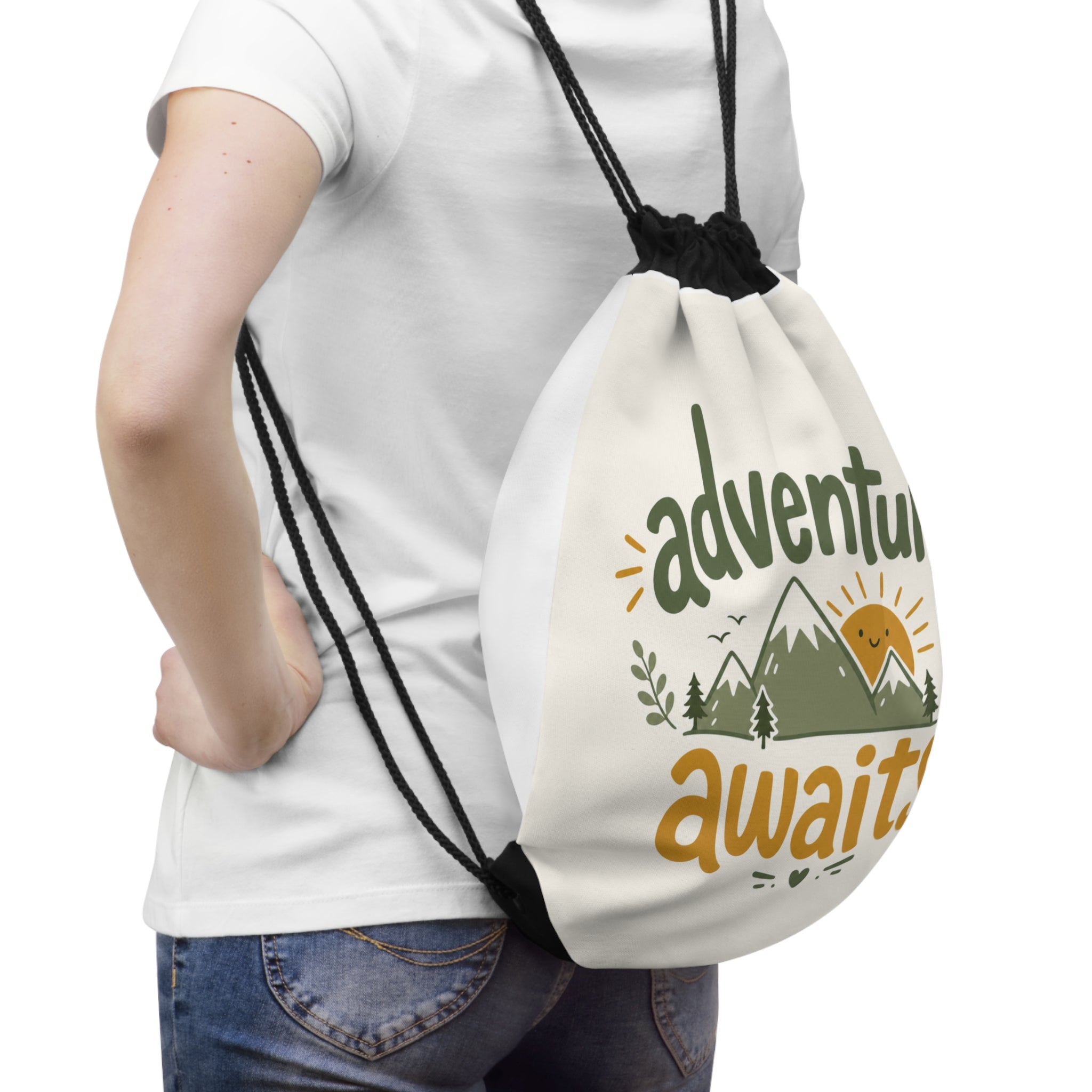 Adventure Awaits Kids Drawstring Bag - Nureli Kids
