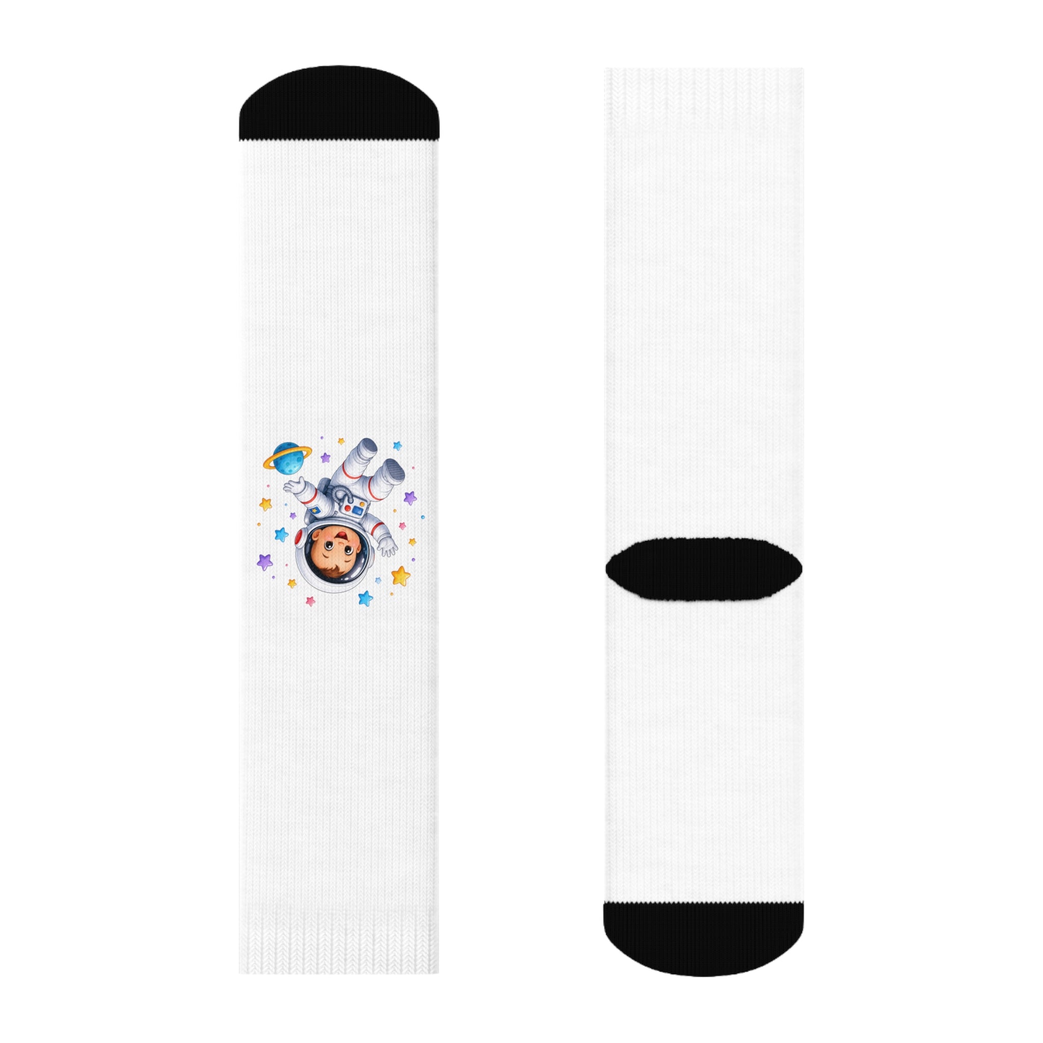 Little Astronaut kids crew socks from the Nureli collection, view 3