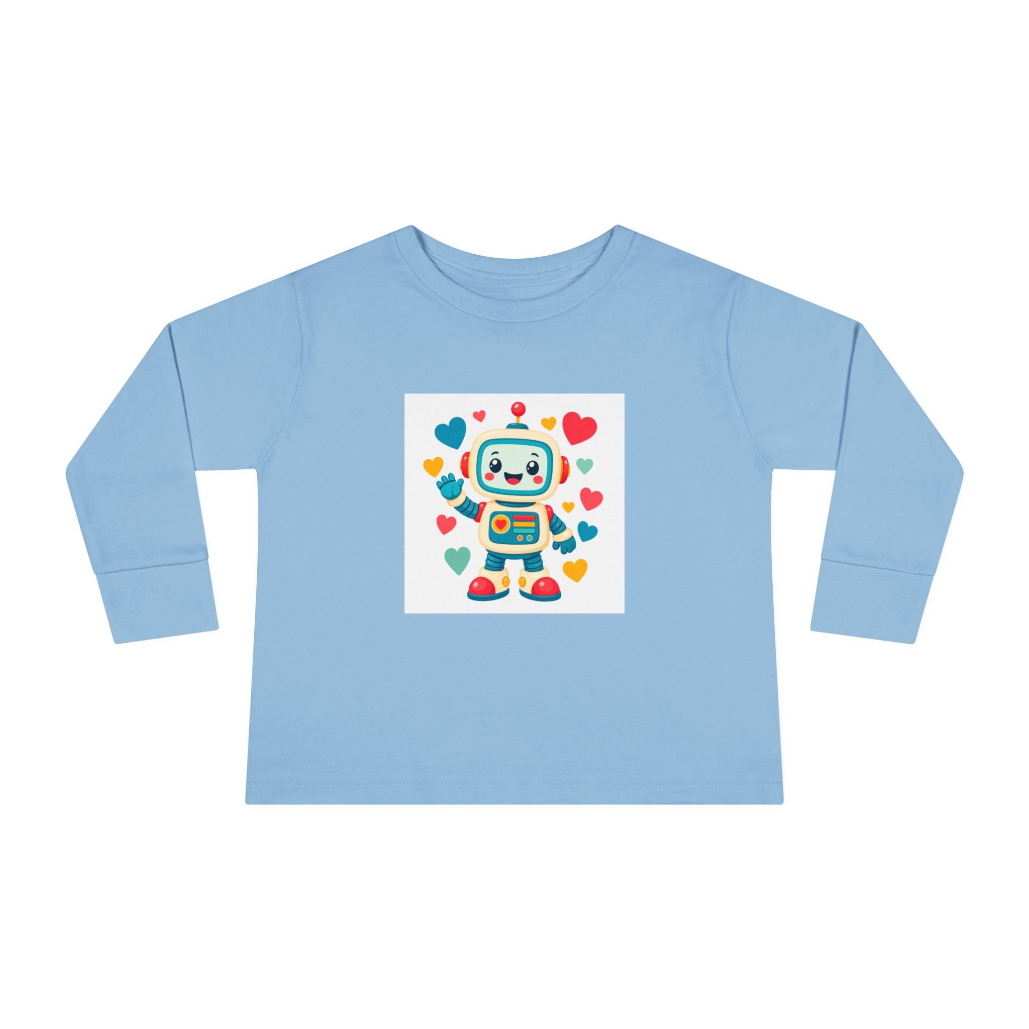 Beep Boop Robot kids long-sleeve tee from the Nureli collection, view 3