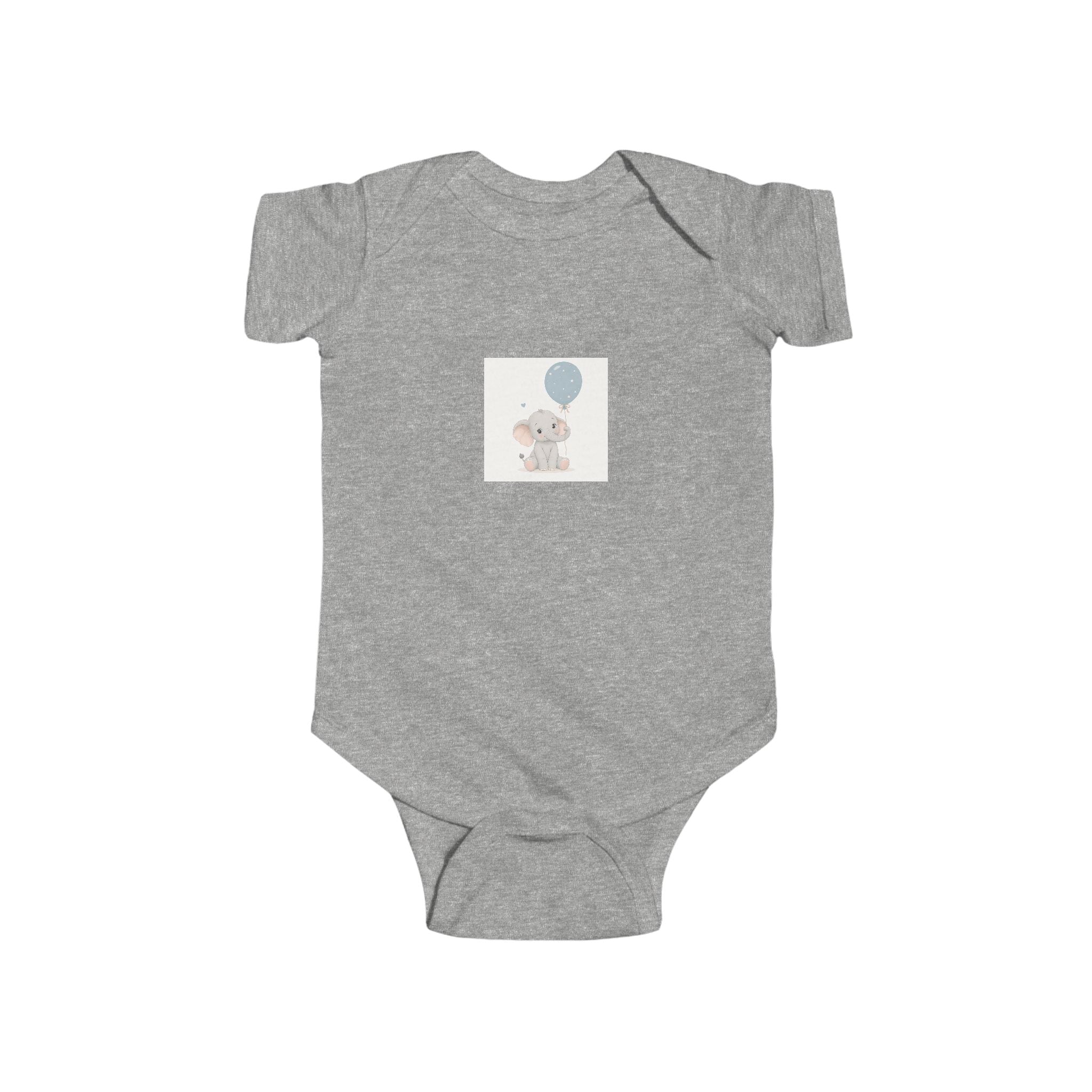 Little Elephant soft baby bodysuit from the Nureli collection, view 3