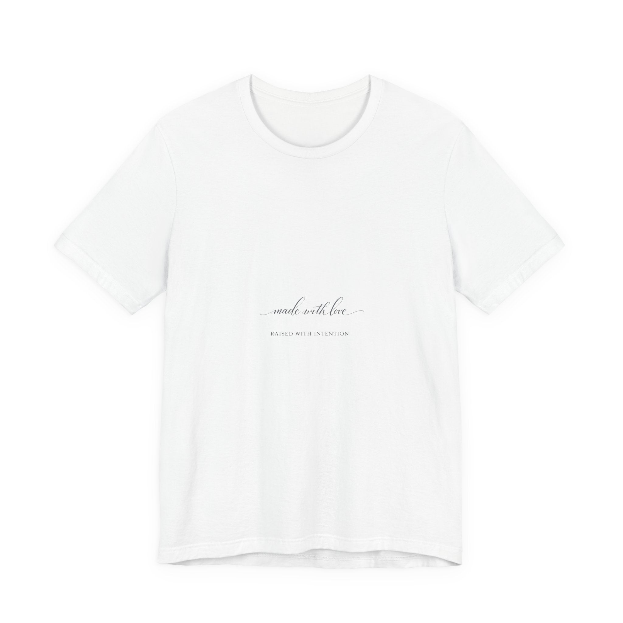 Made With Love, Raised With Intention soft cotton tee from the Nureli collection