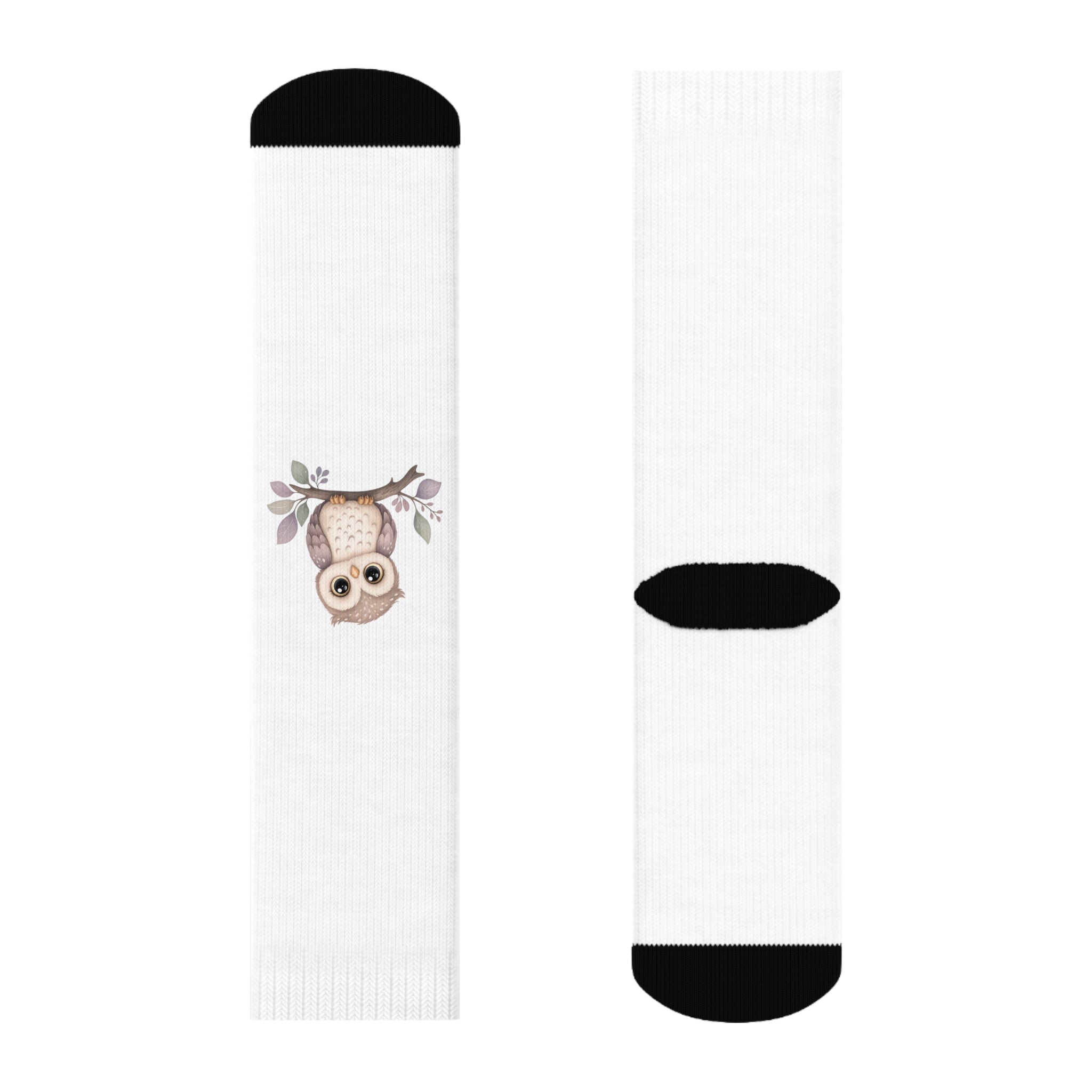 Wise Little Owl kids crew socks from the Nureli collection, view 3