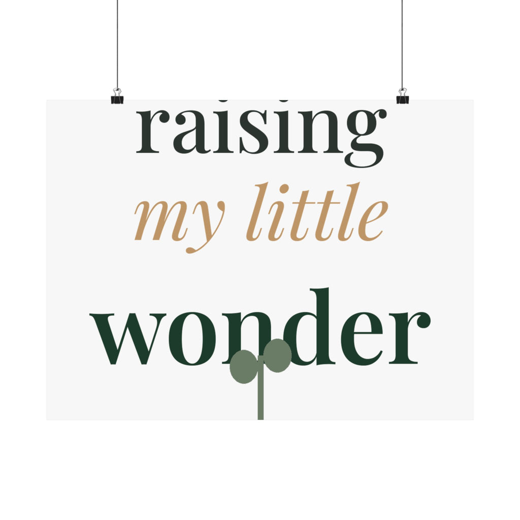 Raising my little wonder Art Print