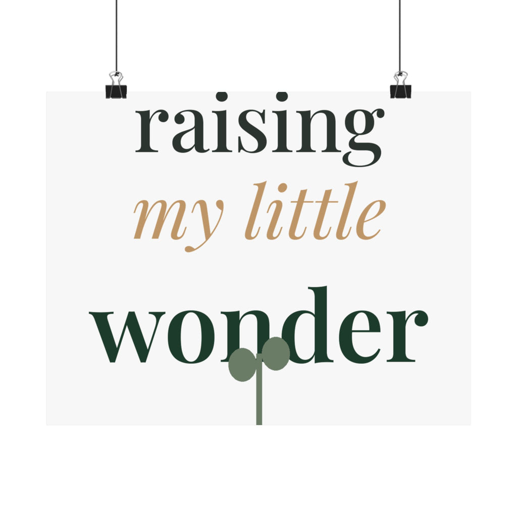 Raising my little wonder Art Print