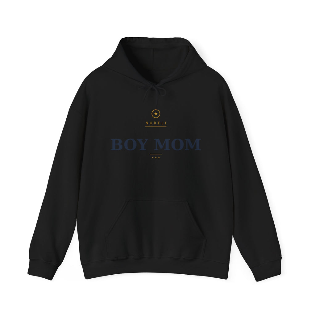 Boy Mom Hoodie — Minimal 'Boy Mom' Pullover for Proud Moms