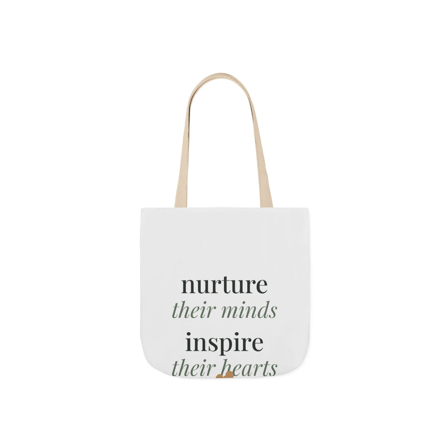 Nurture their minds, inspire their hearts Tote canvas tote bag from the Nureli collection