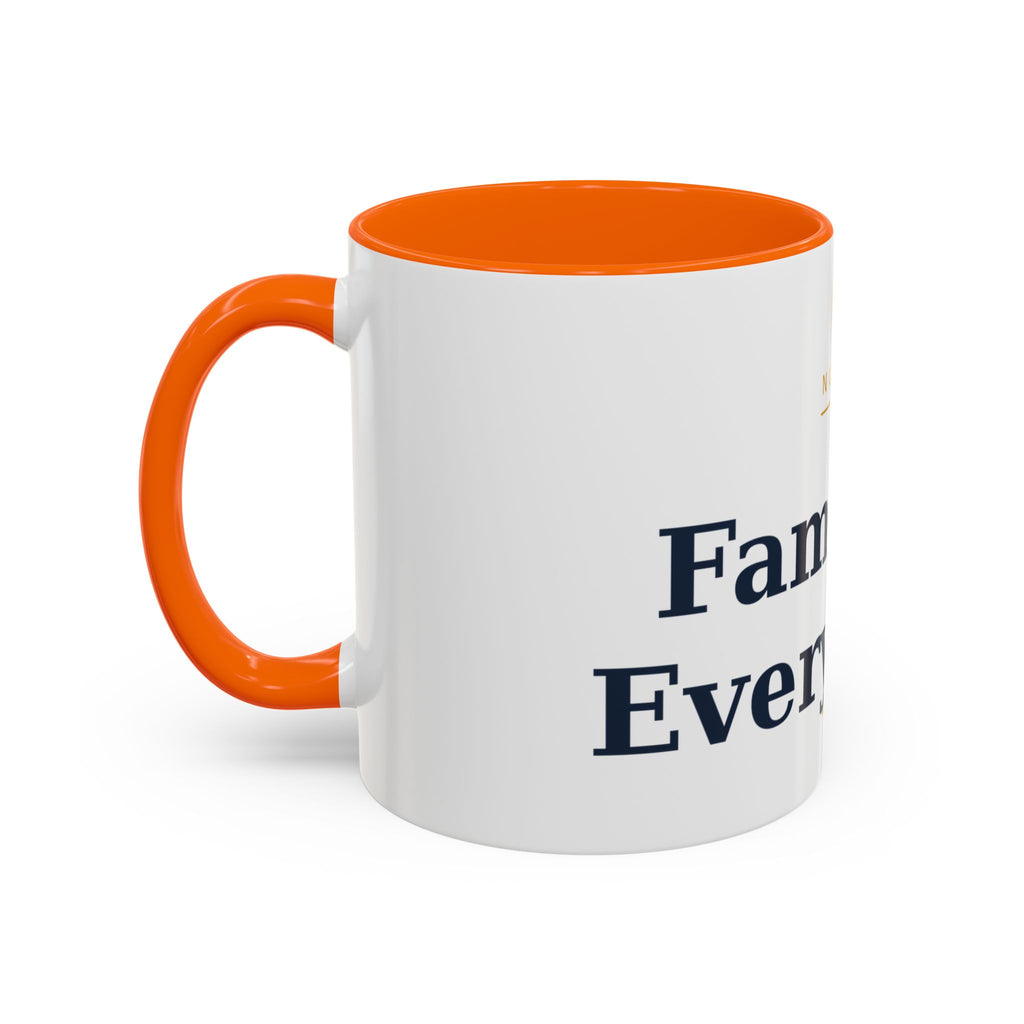 Family Is Everything Accent Coffee Mug — Inspirational Family Quote Mug (11/15oz)